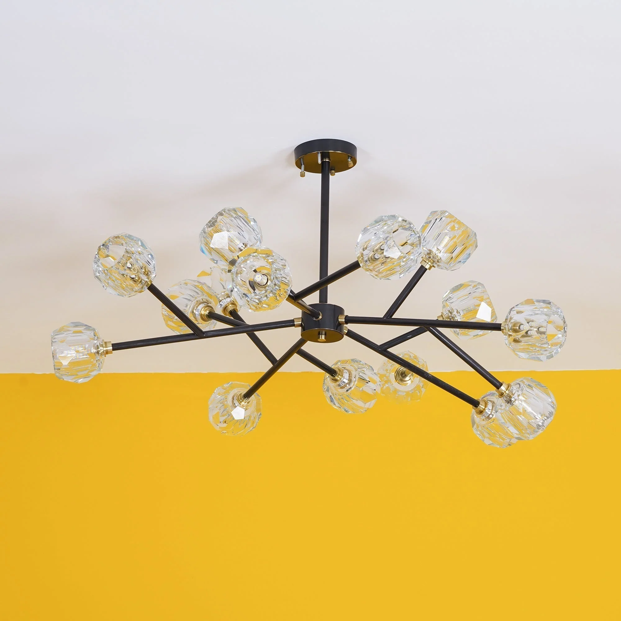 Lustra Pendant Lamp Crystal Ball Brass Cluster - Image 73