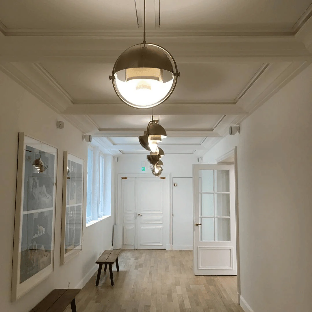 Lustra Pendant Lamp Deformed Ball Golden - Image 115