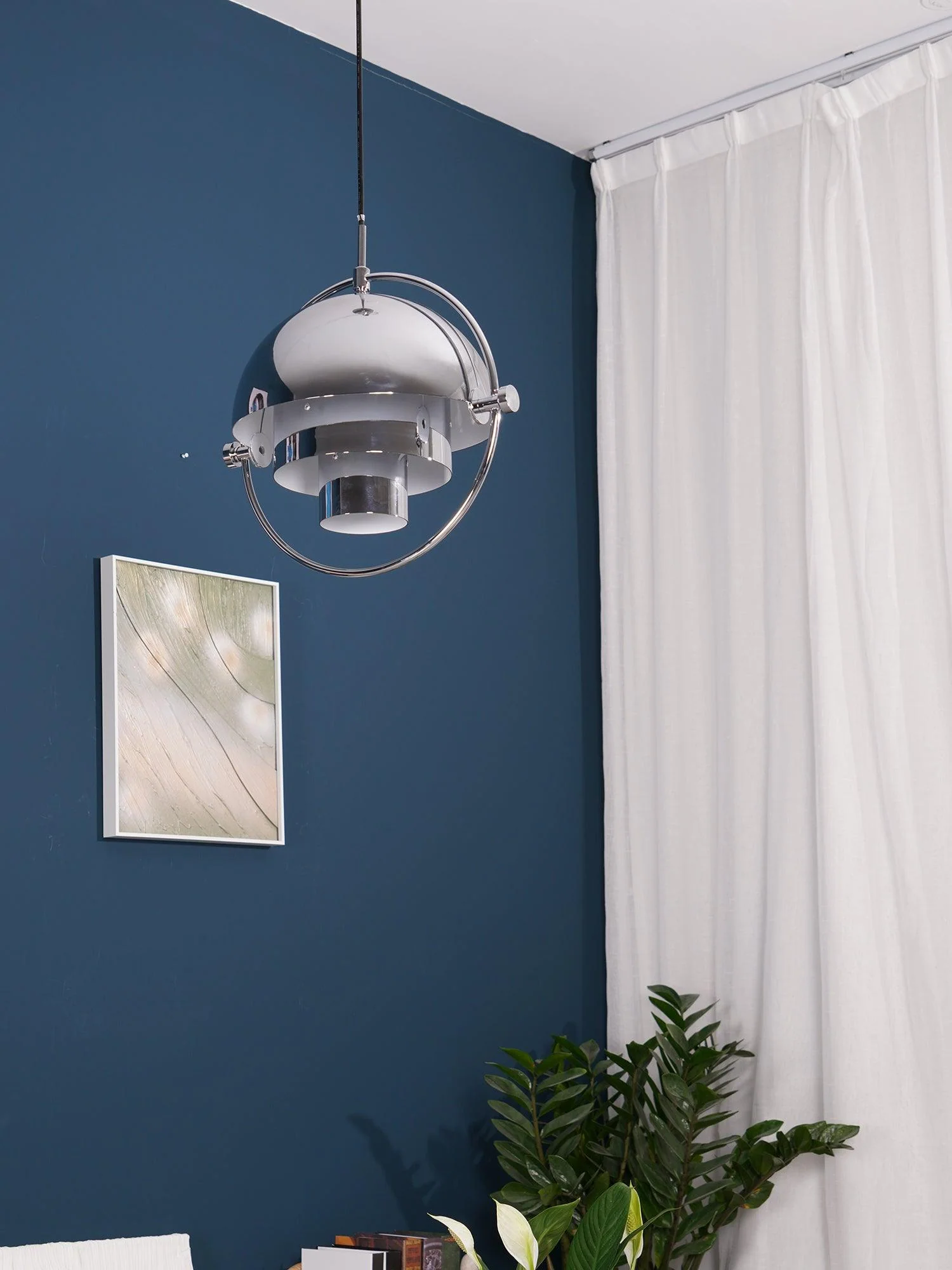 Lustra Pendant Lamp Deformed Ball Golden - Image 12