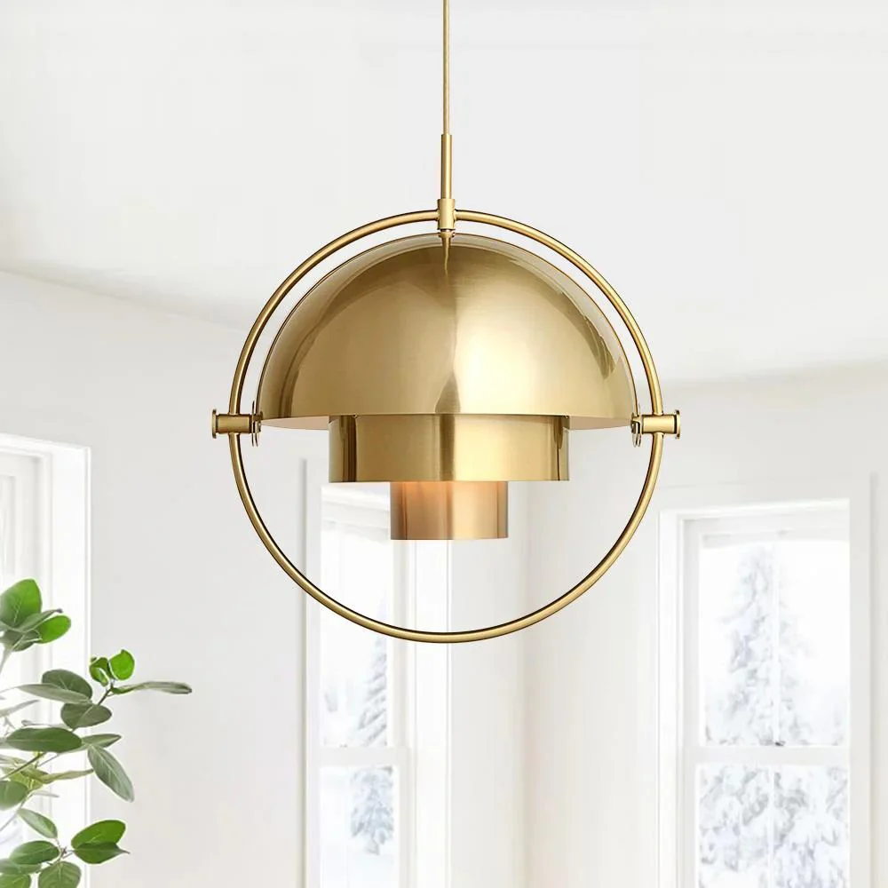 Lustra Pendant Lamp Deformed Ball Golden - Image 121