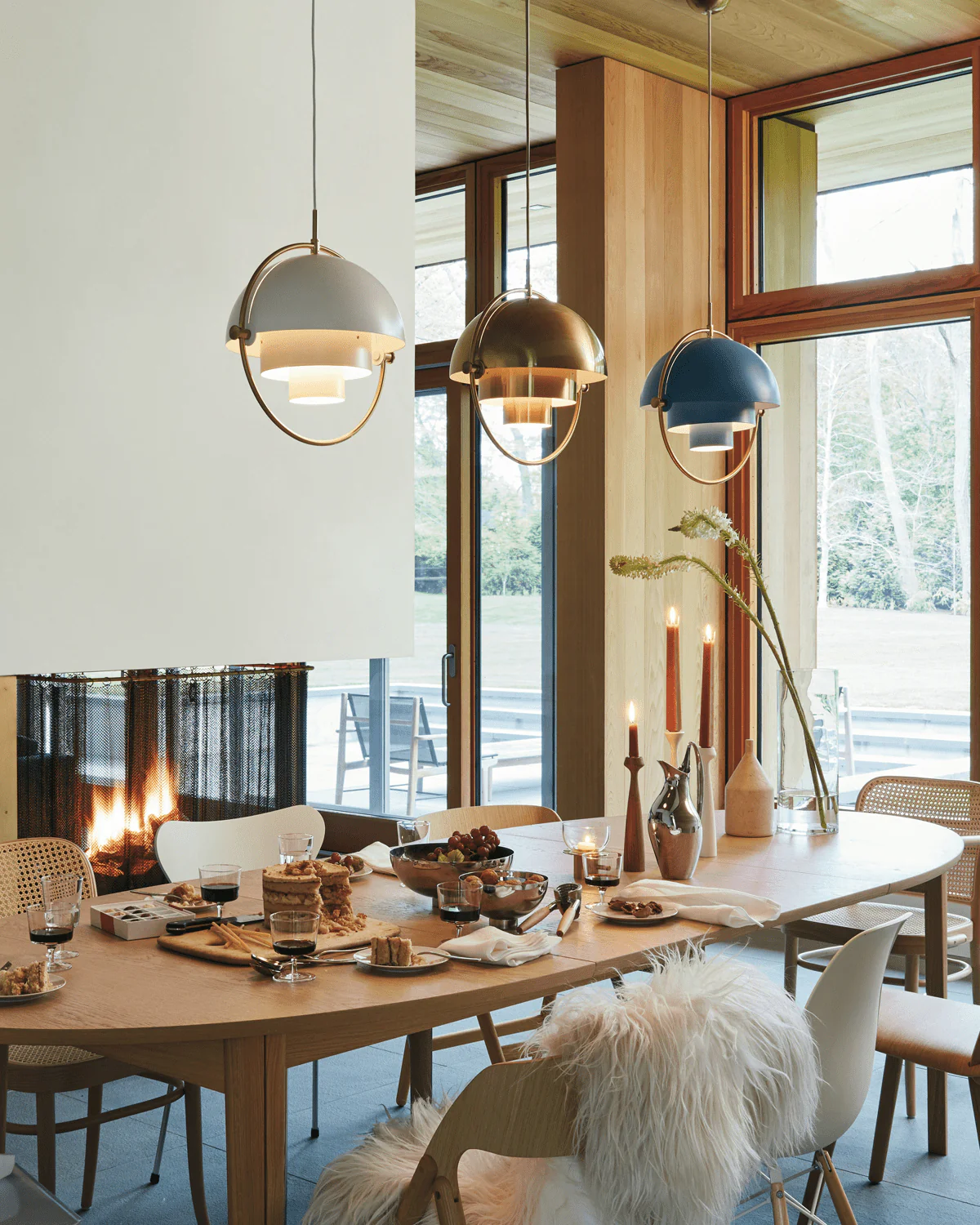 Lustra Pendant Lamp Deformed Ball Golden - Image 124