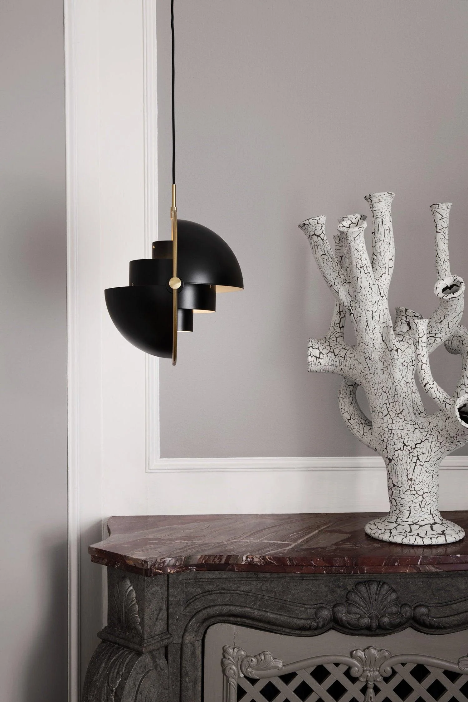 Lustra Pendant Lamp Deformed Ball Golden - Image 126