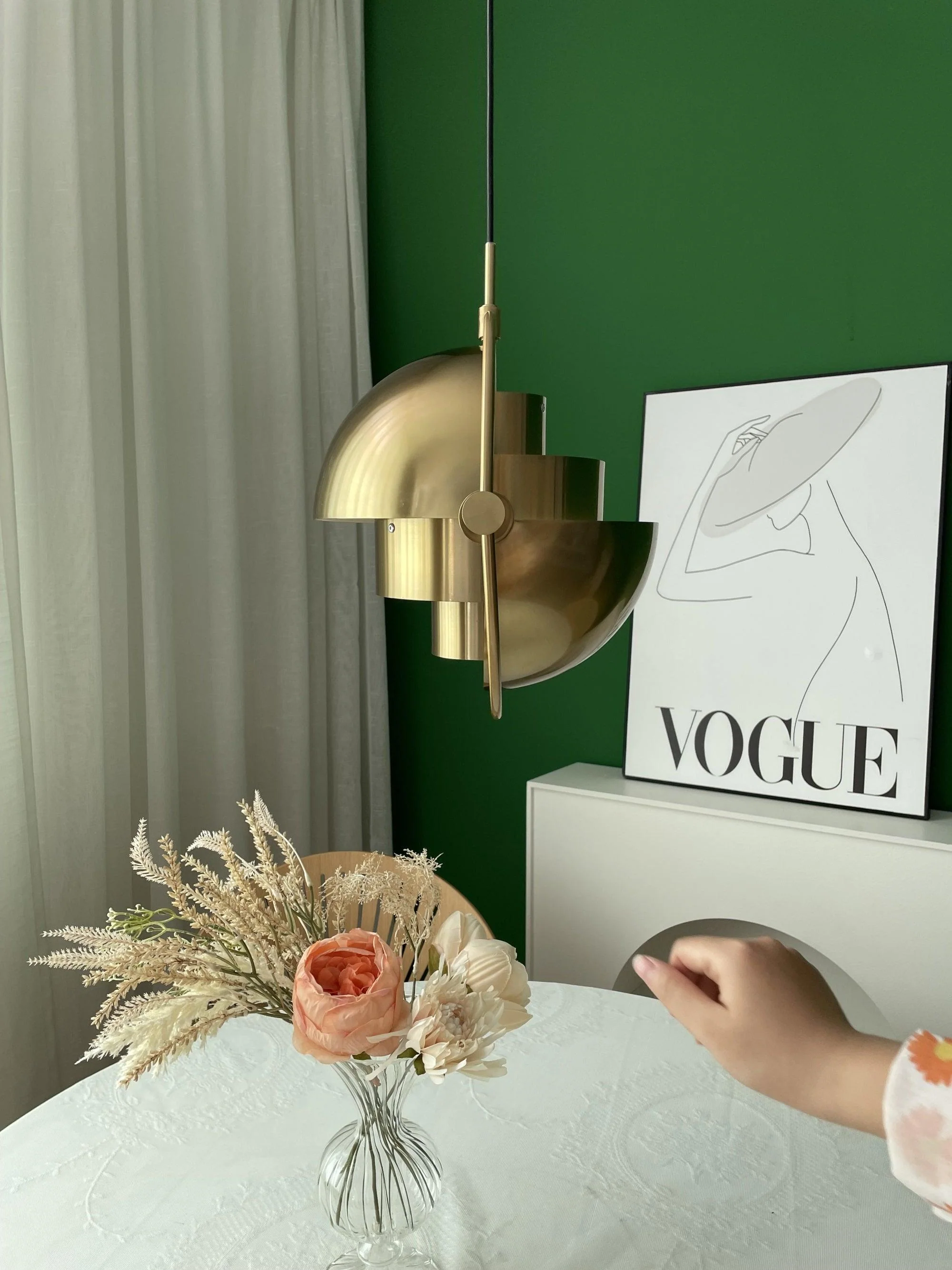 Lustra Pendant Lamp Deformed Ball Golden - Image 138