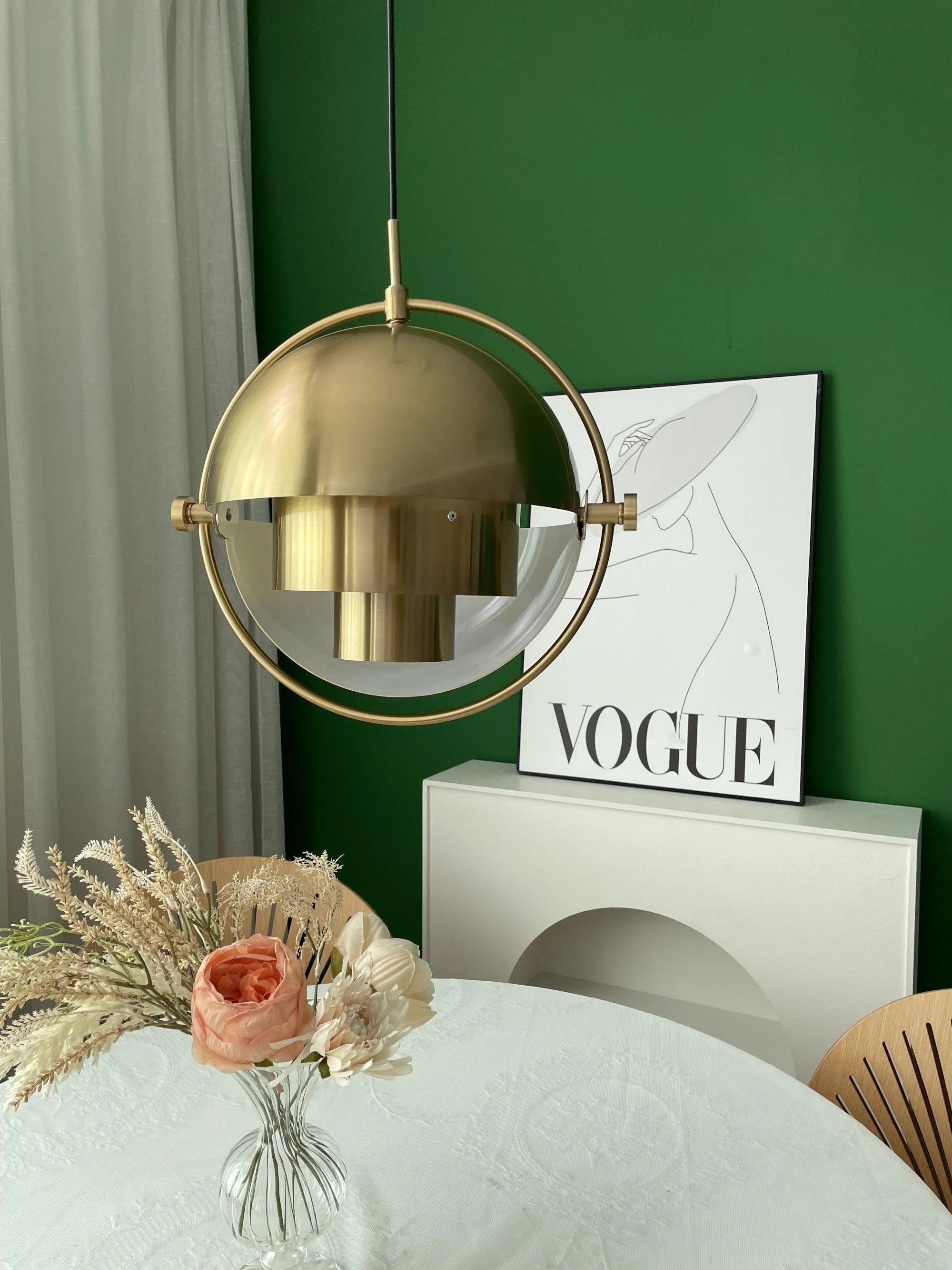 Lustra Pendant Lamp Deformed Ball Golden - Image 140