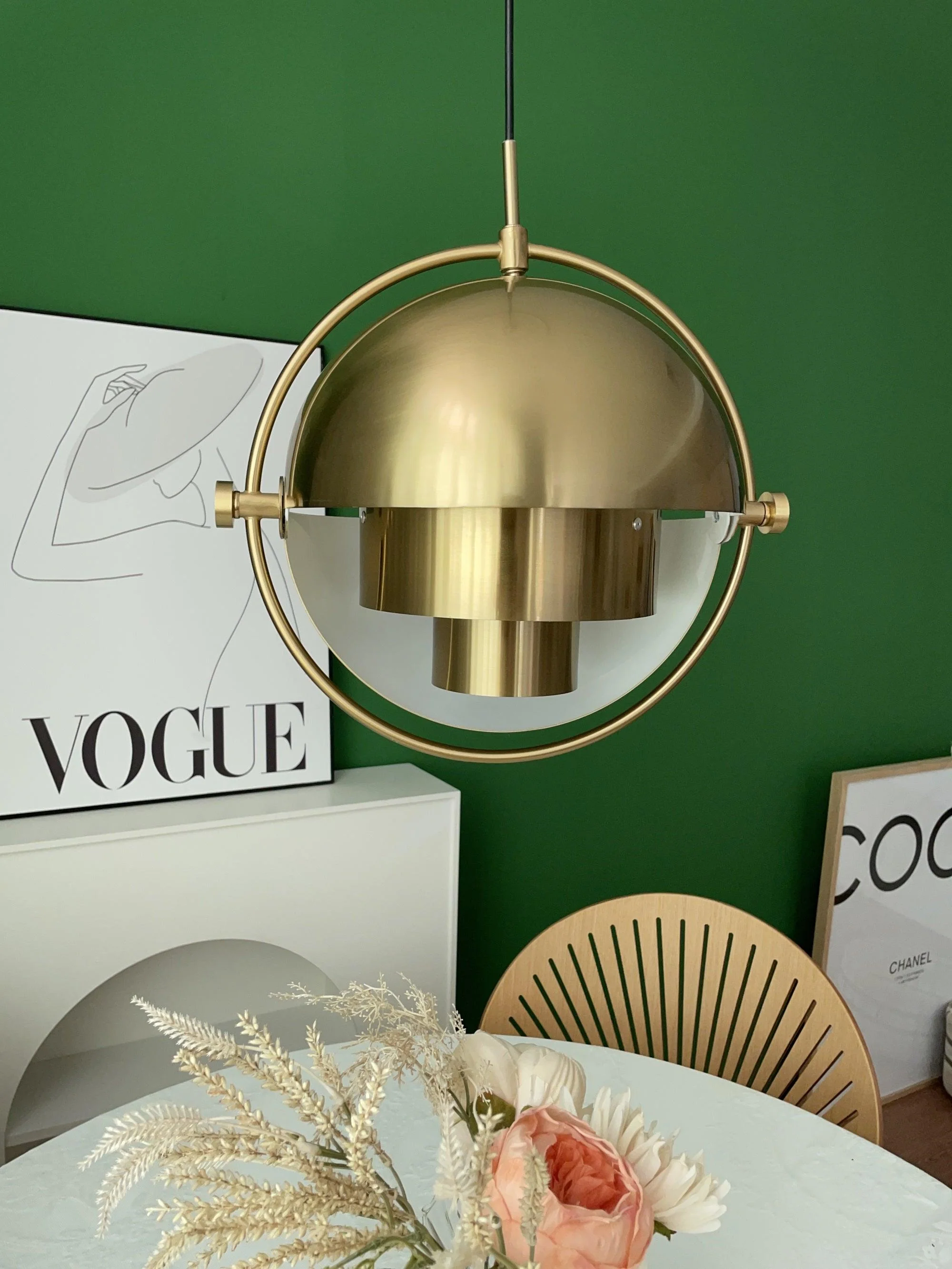 Lustra Pendant Lamp Deformed Ball Golden - Image 142