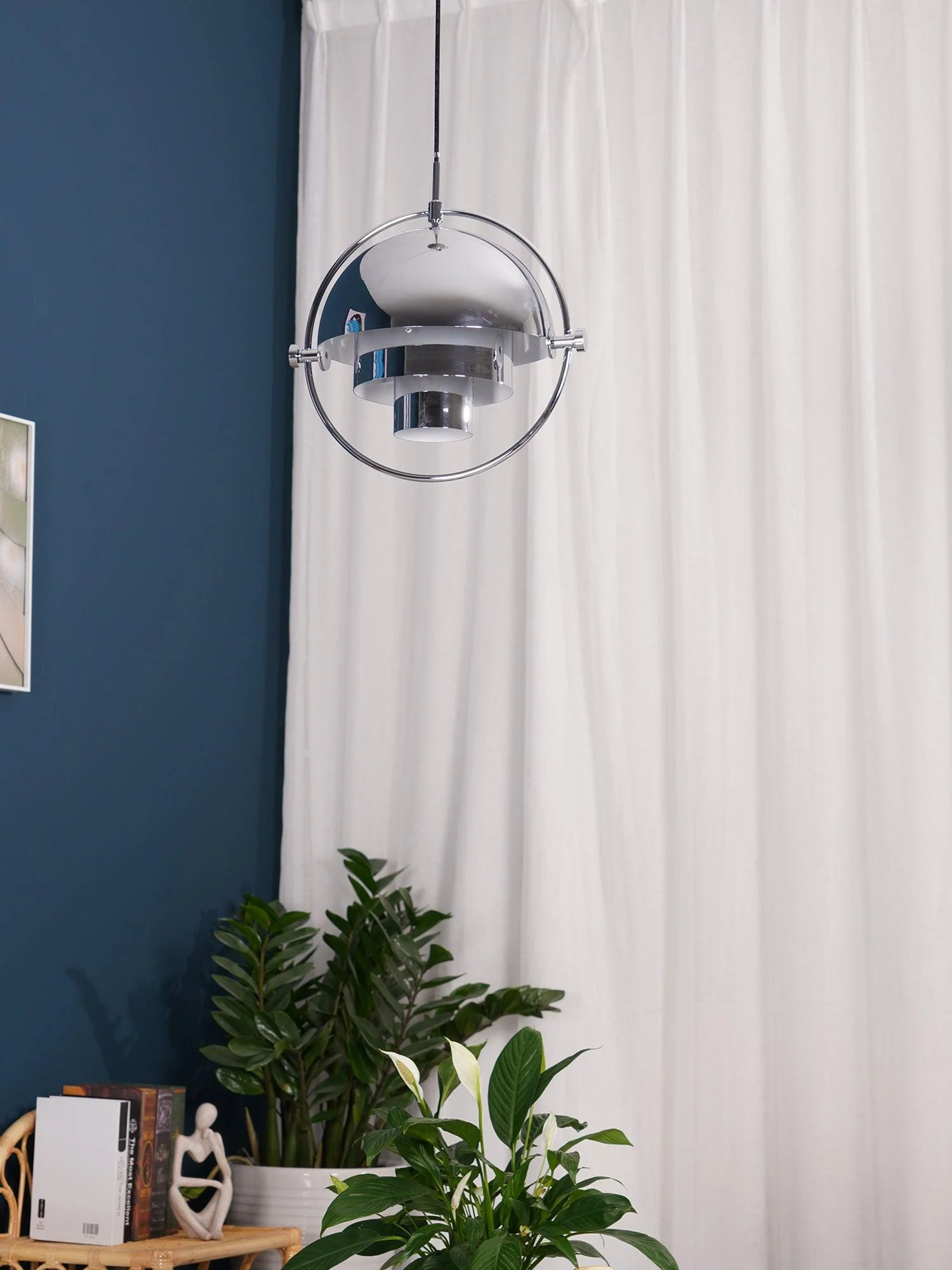Lustra Pendant Lamp Deformed Ball Golden - Image 15
