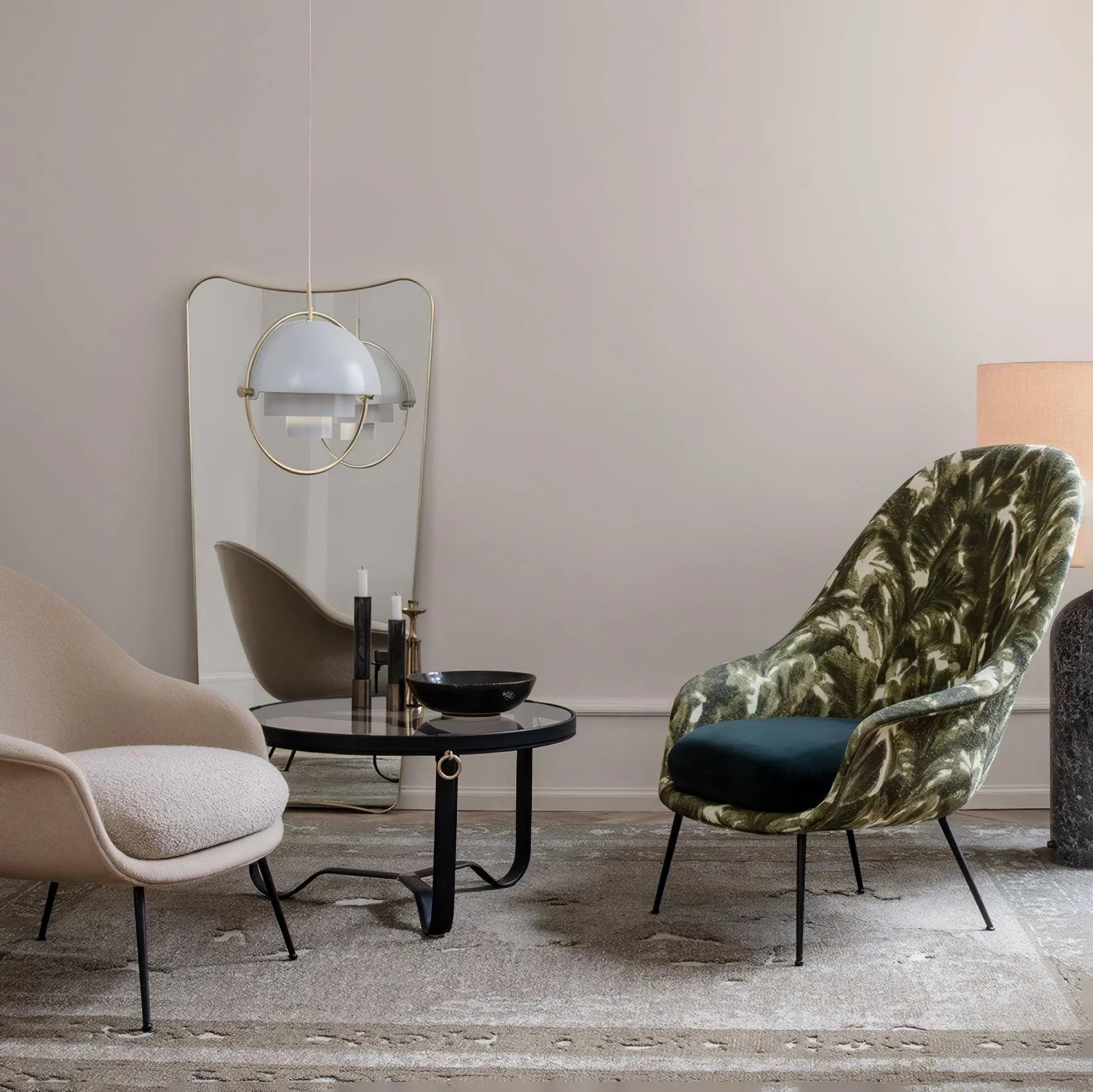 Lustra Pendant Lamp Deformed Ball Golden - Image 52