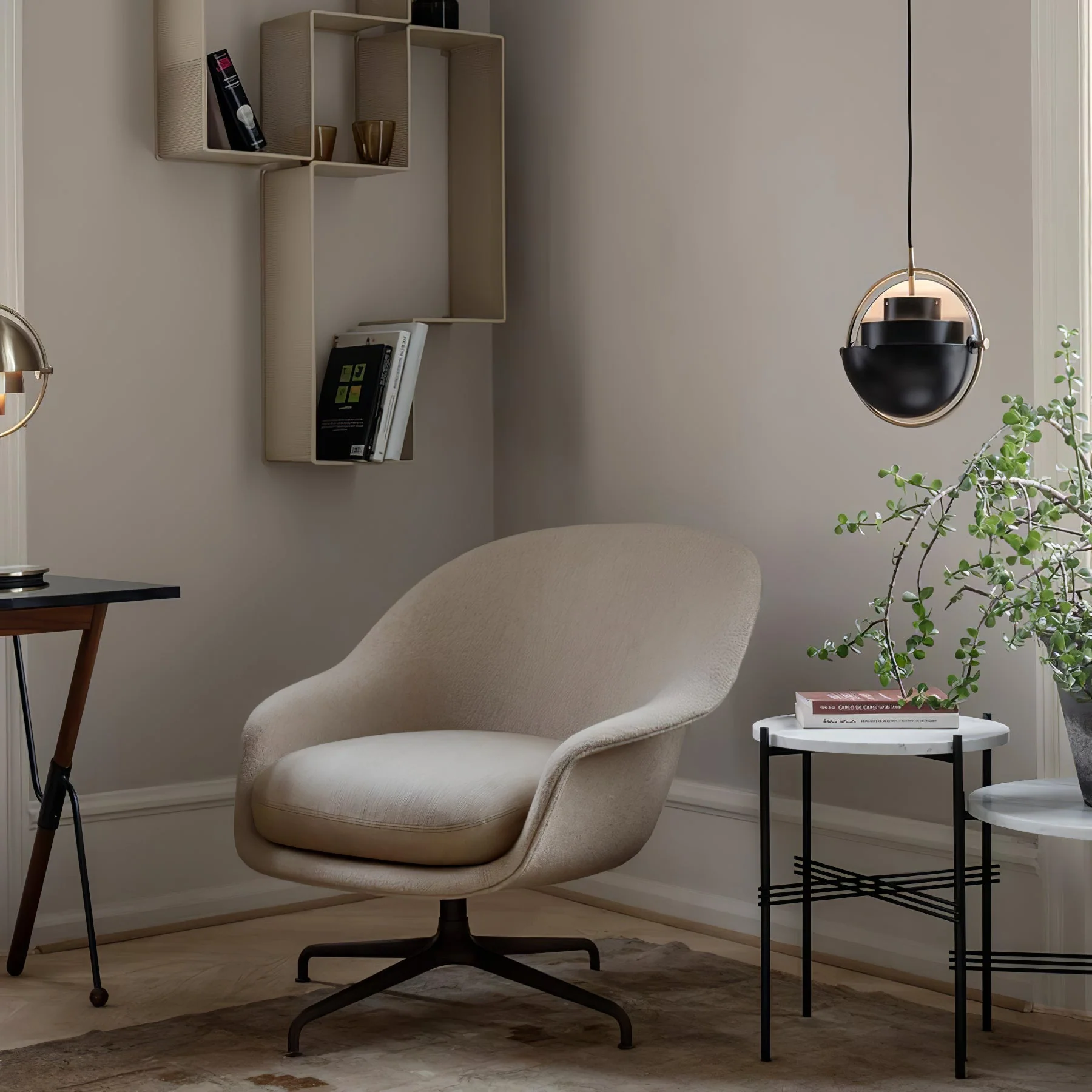 Lustra Pendant Lamp Deformed Ball Golden - Image 81