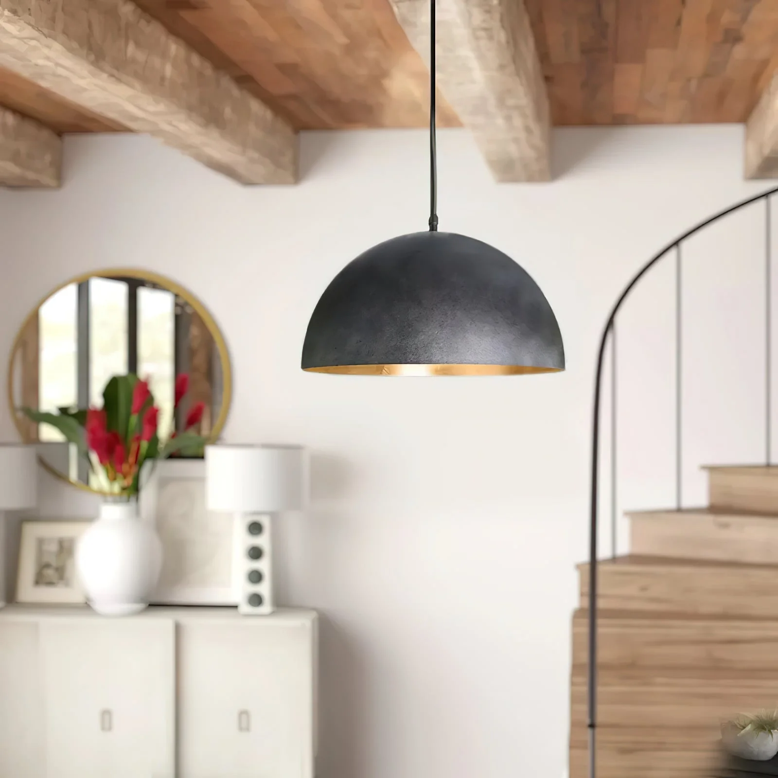 Lustra Pendant Lamp Dome Bowl for Dining Room - Image 2