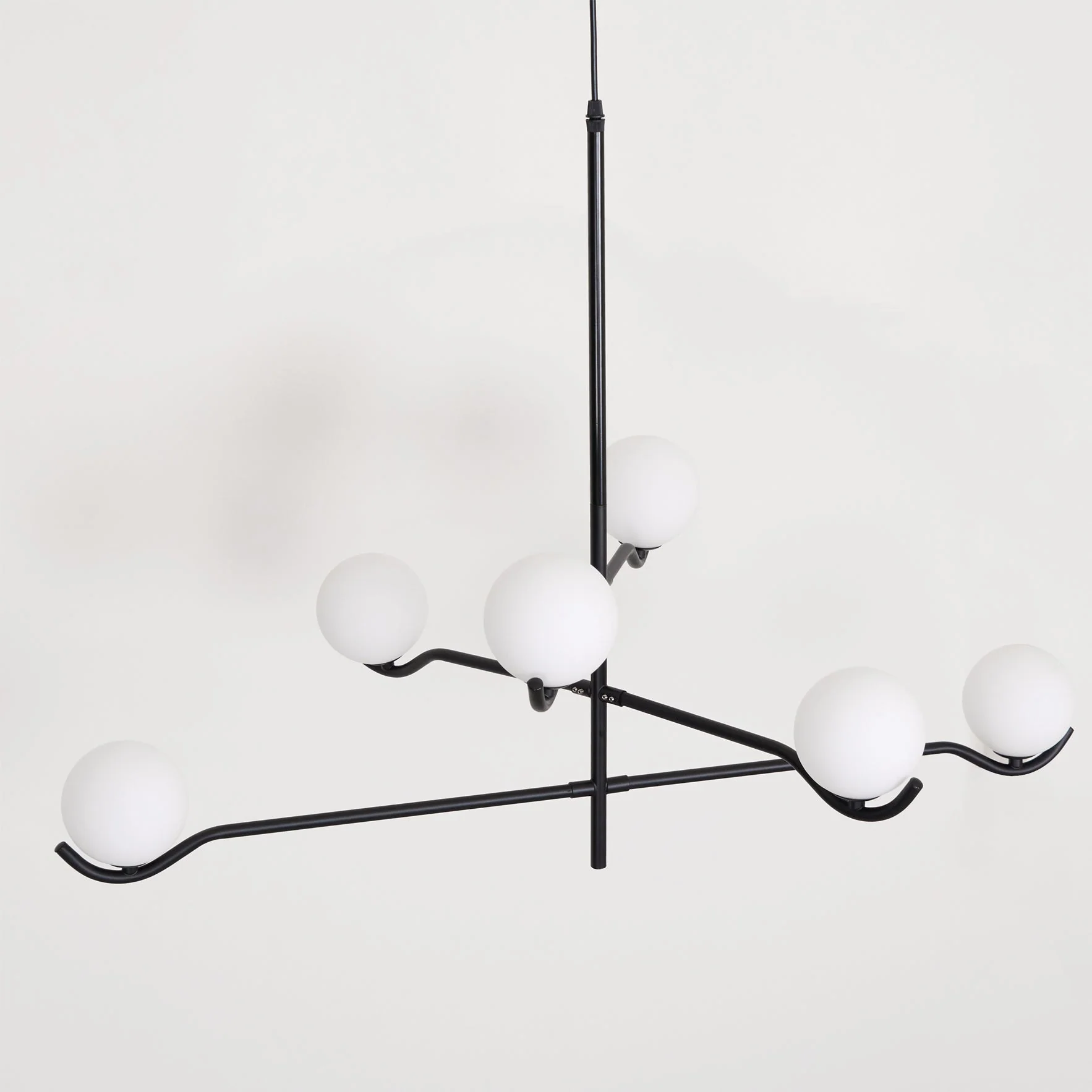 Lustra Pendant Lamp Frame Black Glass - Image 20