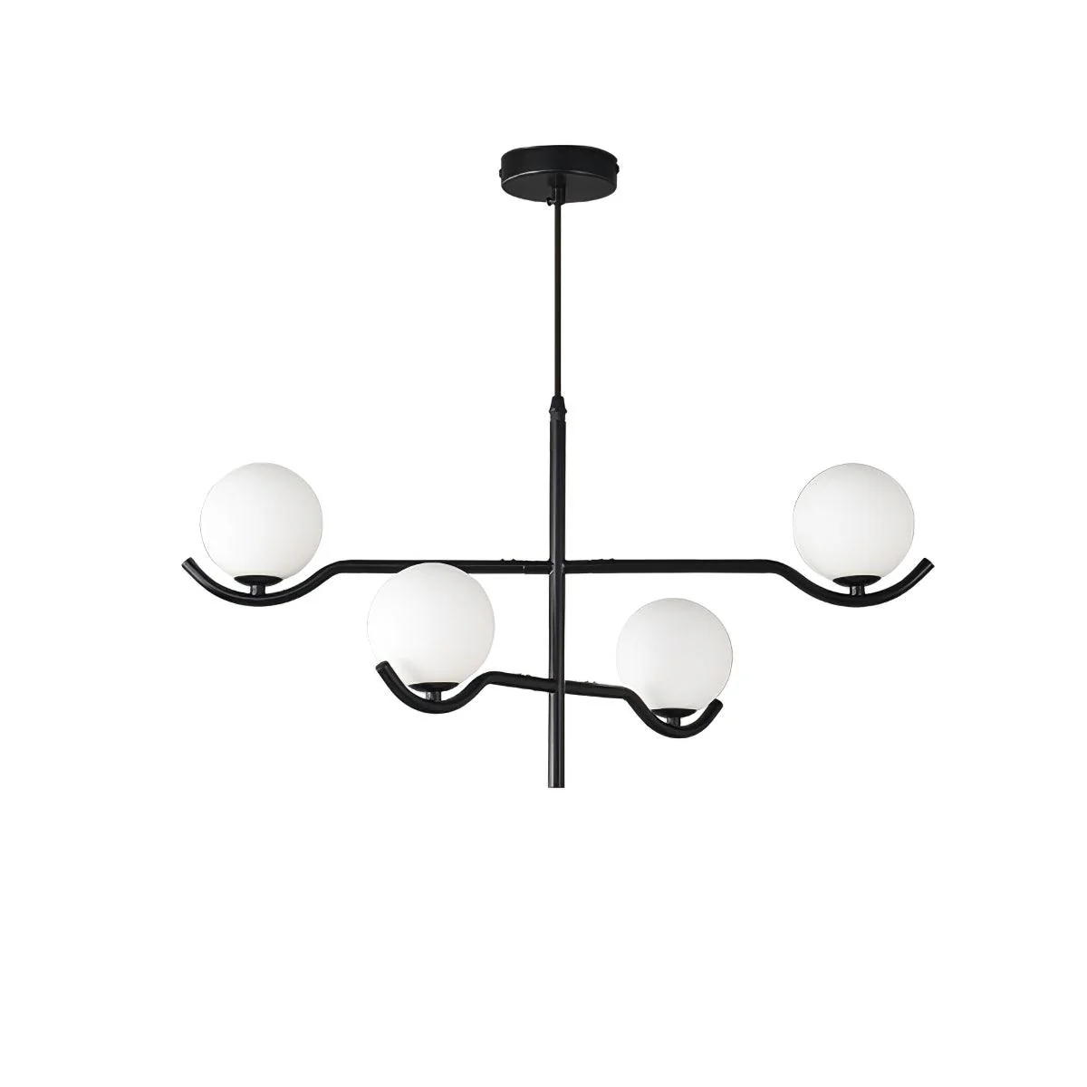 Lustra Pendant Lamp Frame Black Glass - Image 30