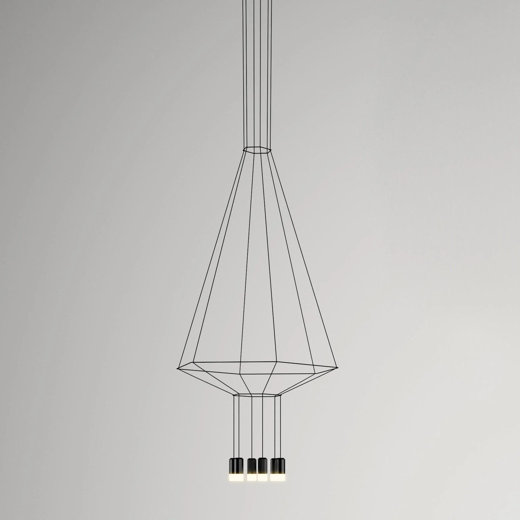 Lustra Pendant Lamp Geometric Wire Black LED - Image 15