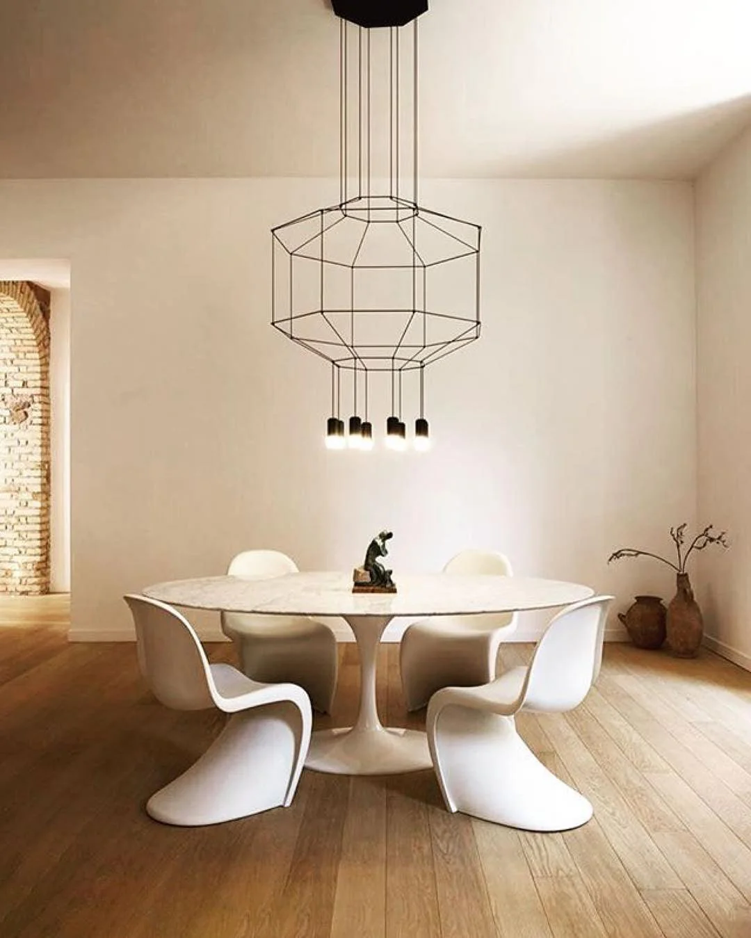 Lustra Pendant Lamp Geometric Wire Black LED - Image 21