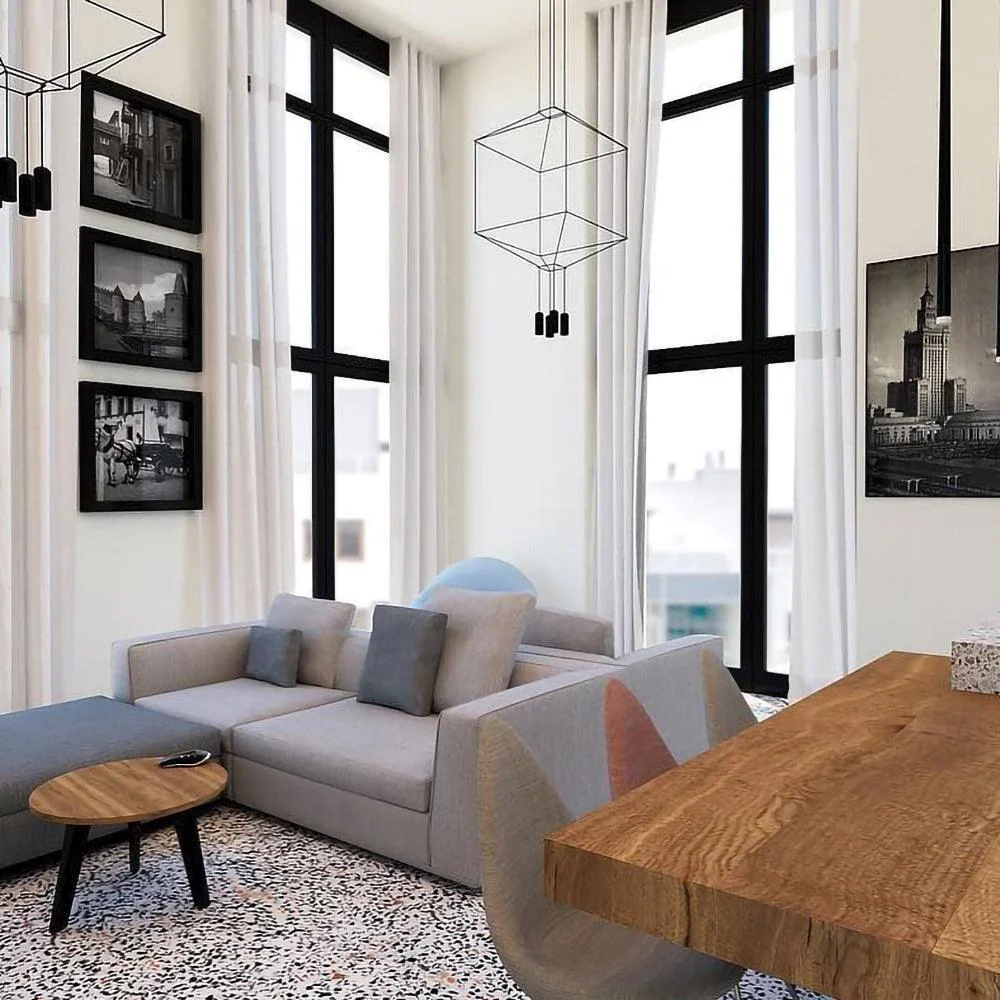 Lustra Pendant Lamp Geometric Wire Black LED - Image 24