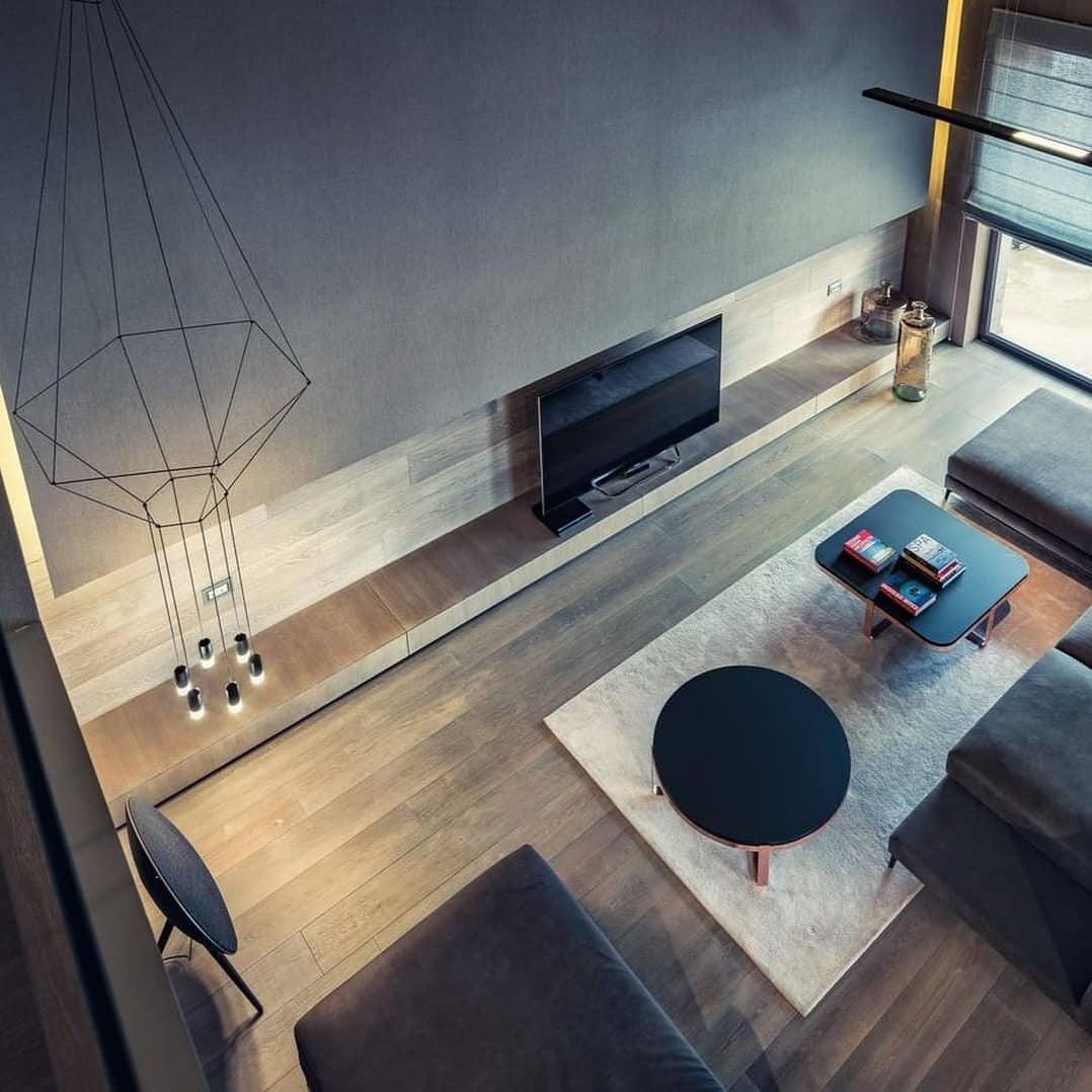 Lustra Pendant Lamp Geometric Wire Black LED - Image 3