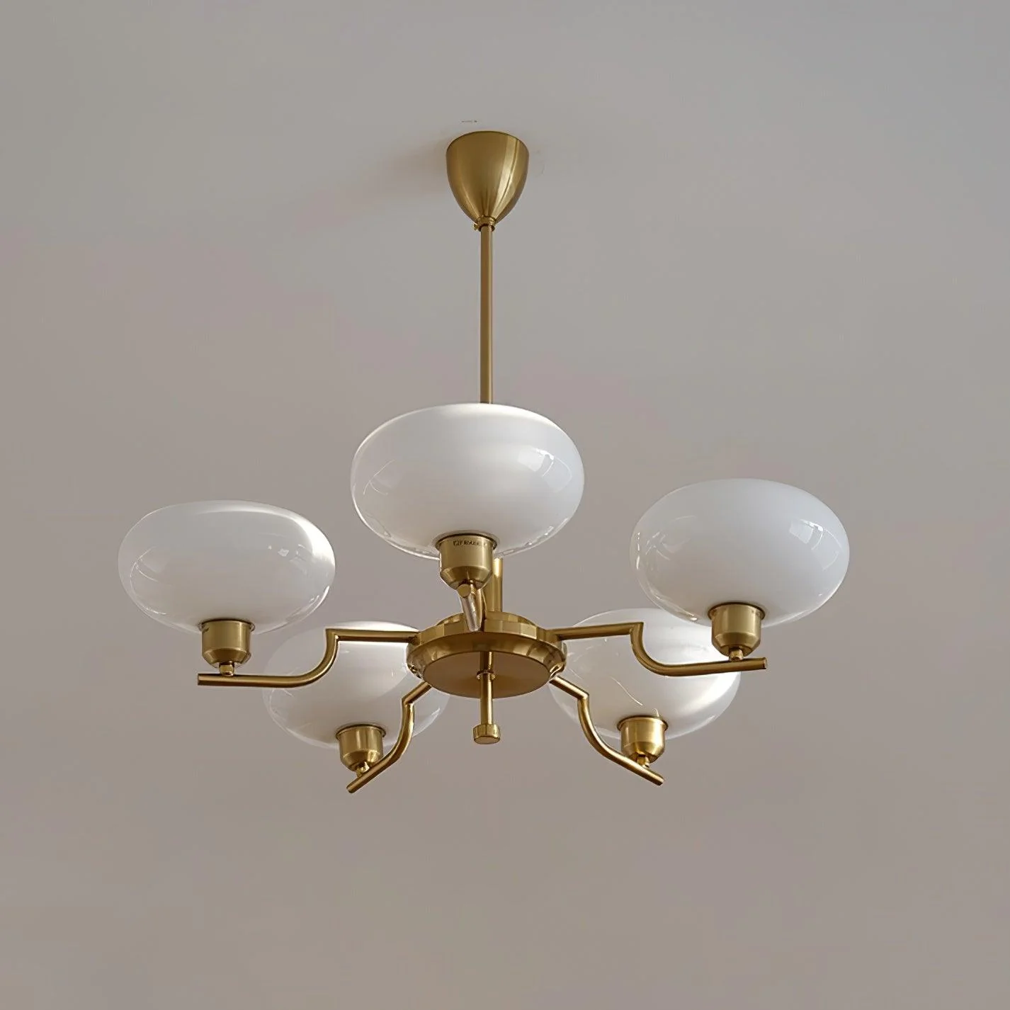 Lustra Pendant Lamp Glass Globe Brass Frame - Image 14