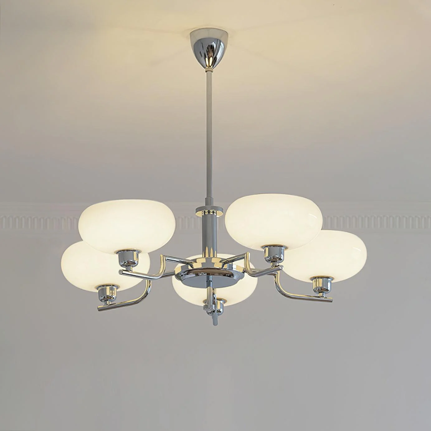 Lustra Pendant Lamp Glass Globe Brass Frame - Image 19