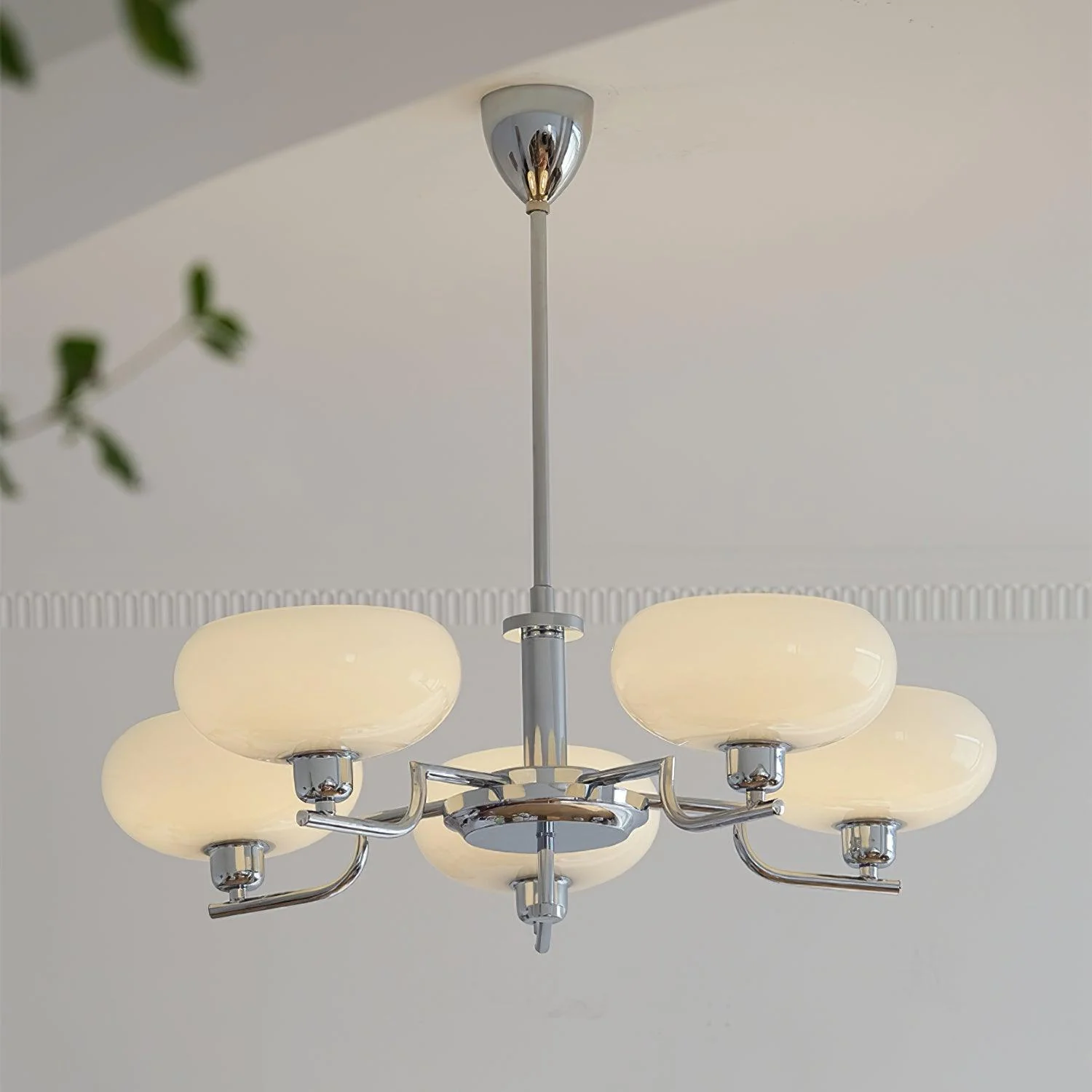 Lustra Pendant Lamp Glass Globe Brass Frame - Image 20