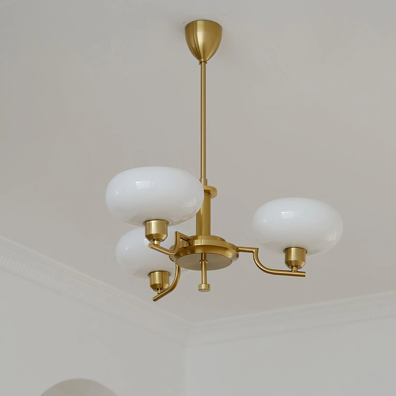Lustra Pendant Lamp Glass Globe Brass Frame - Image 24