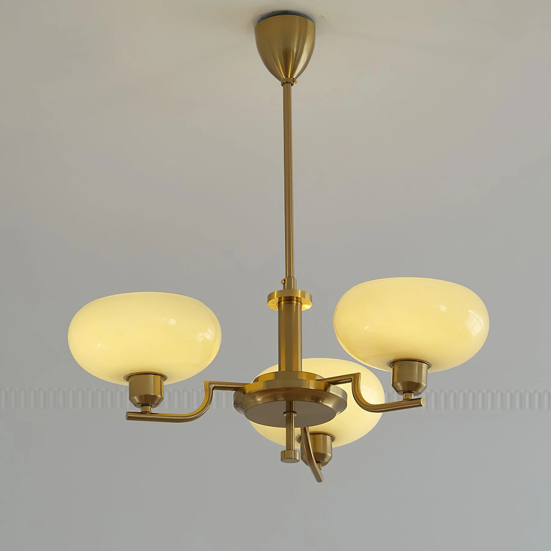 Lustra Pendant Lamp Glass Globe Brass Frame - Image 25