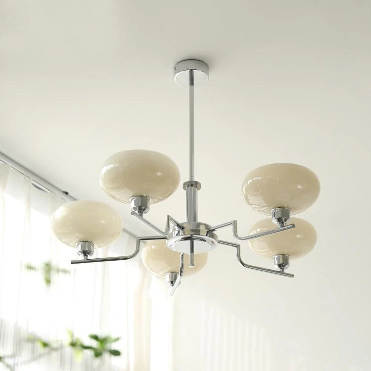 Lustra Pendant Lamp Glass Globe Brass Frame - Image 34