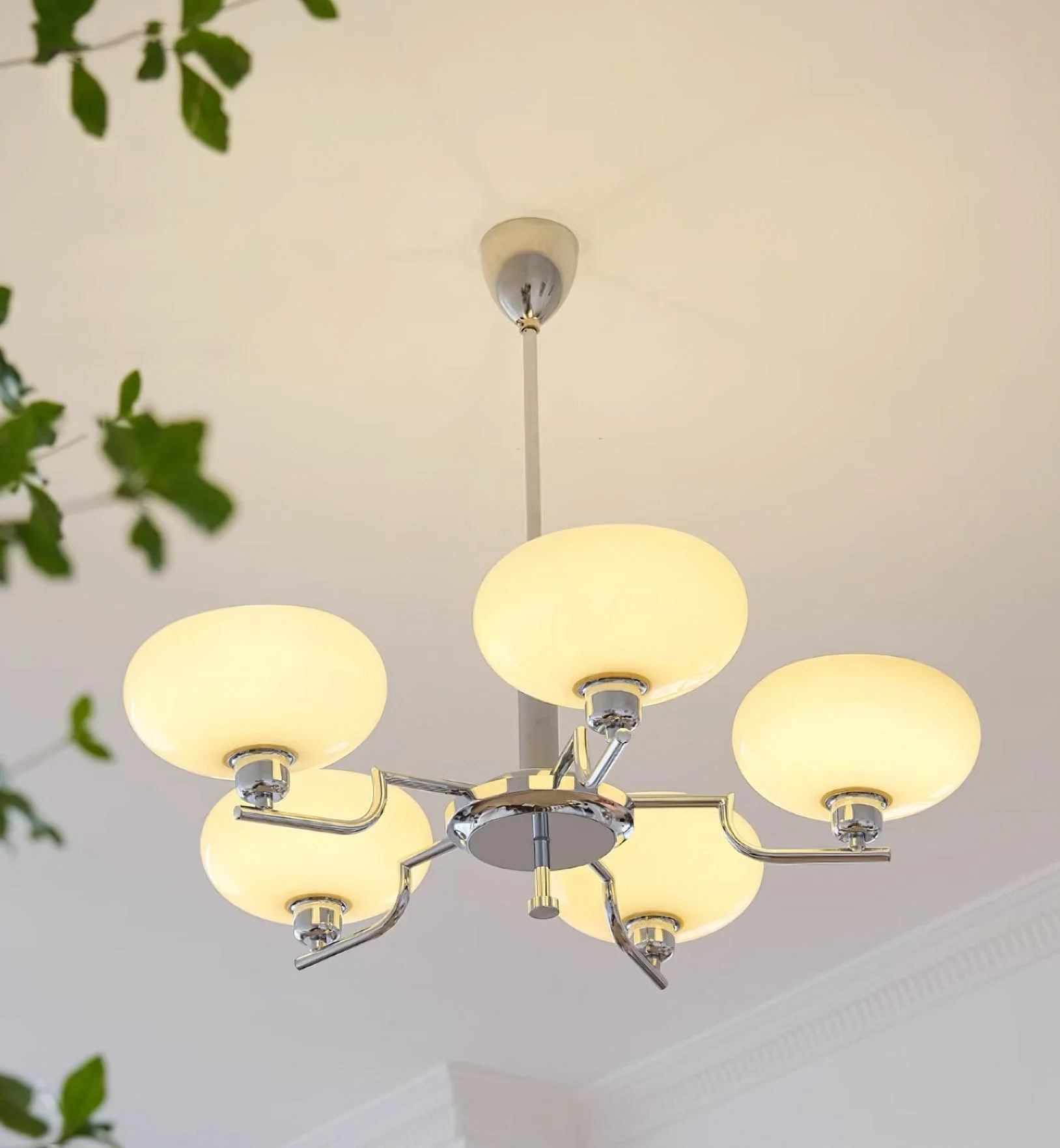 Lustra Pendant Lamp Glass Globe Brass Frame - Image 43