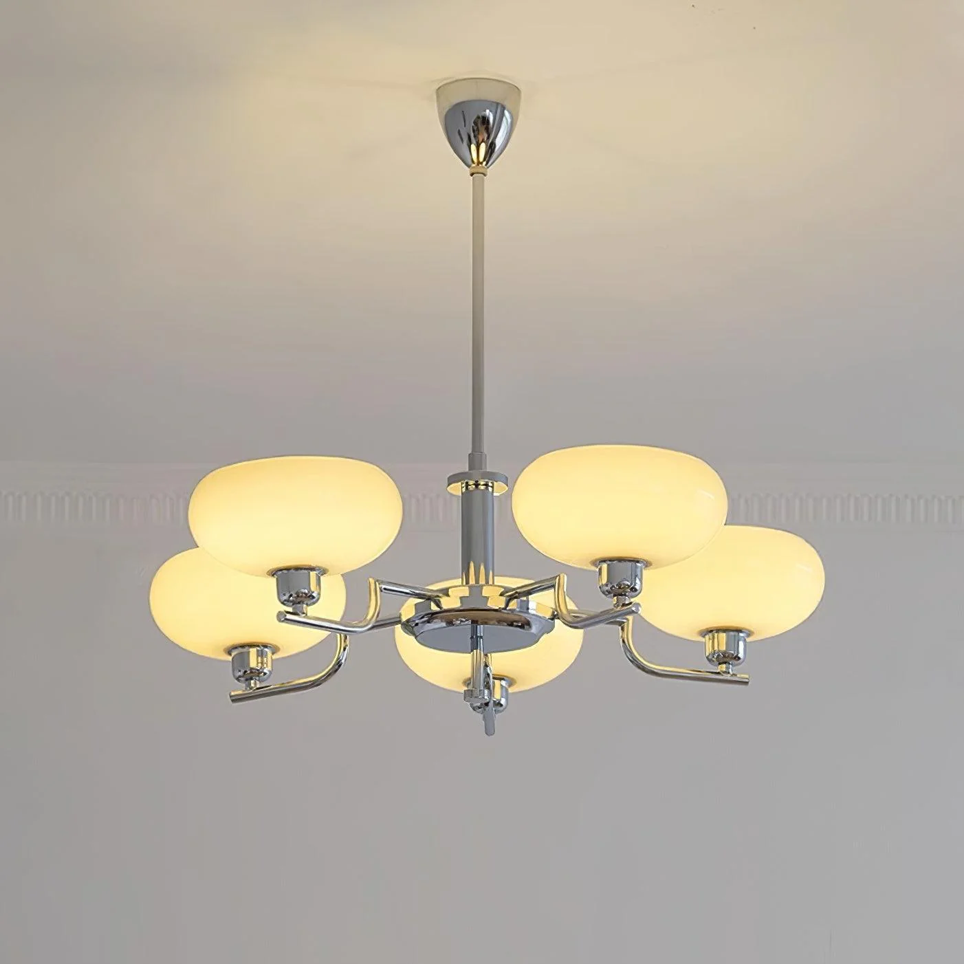 Lustra Pendant Lamp Glass Globe Brass Frame - Image 47