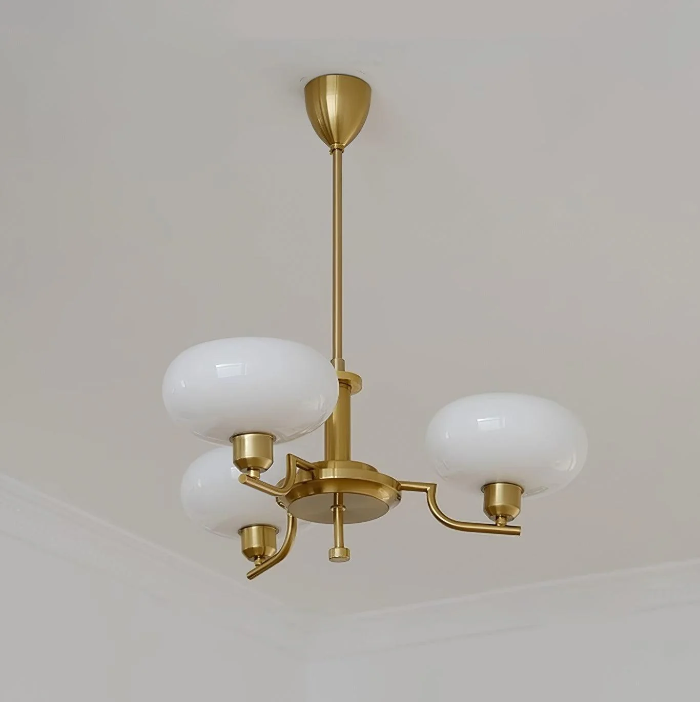 Lustra Pendant Lamp Glass Globe Brass Frame - Image 54