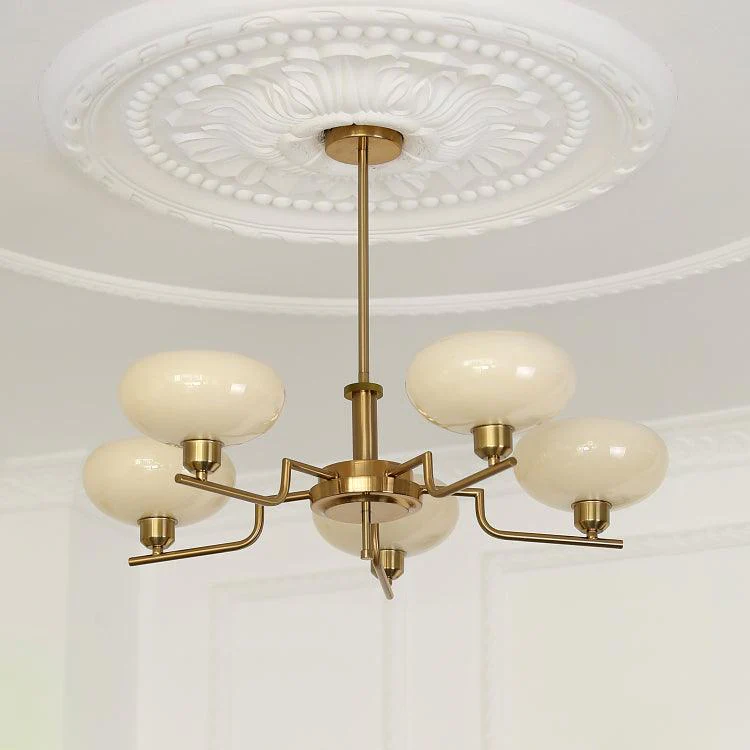 Lustra Pendant Lamp Glass Globe Brass Frame - Image 61