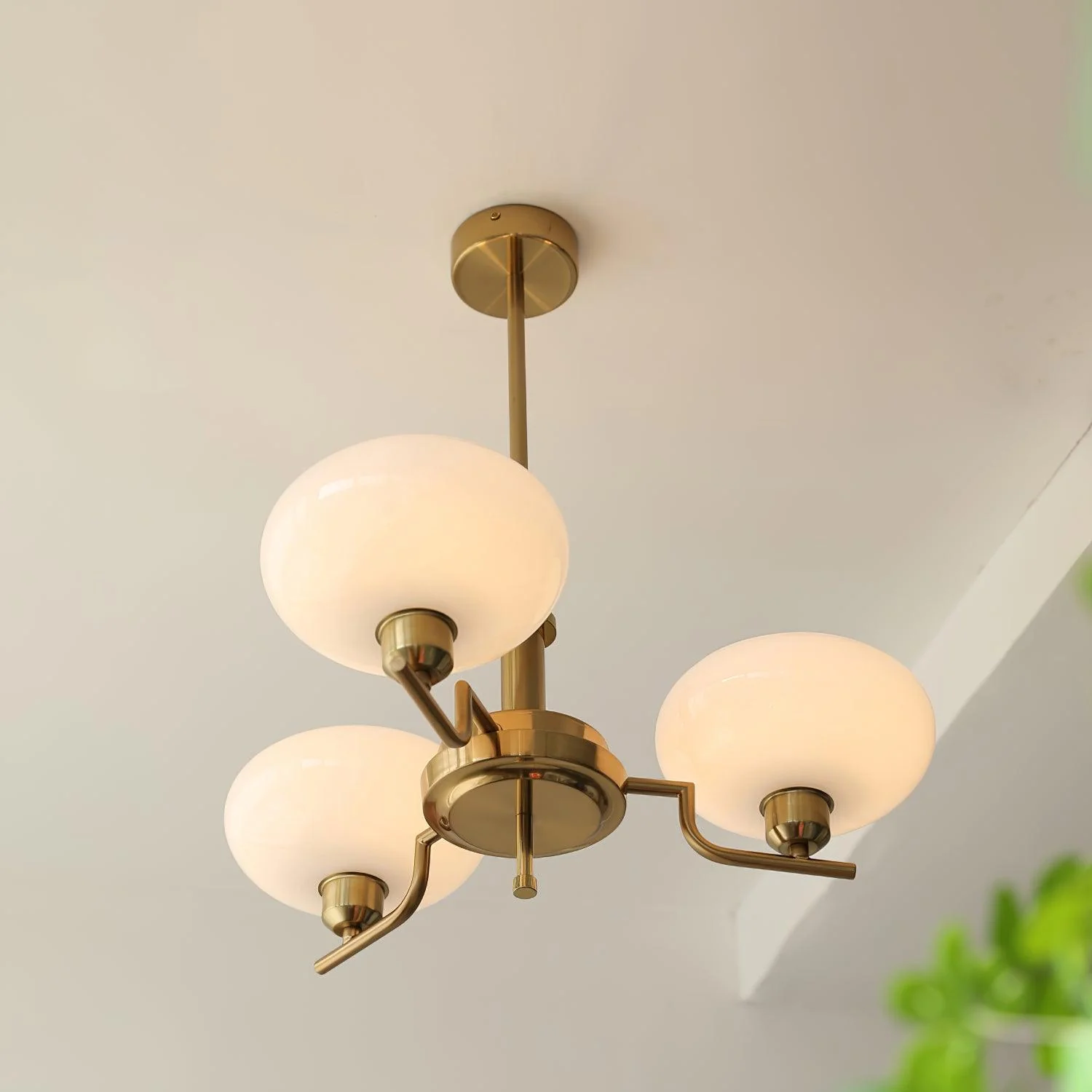 Lustra Pendant Lamp Glass Globe Brass Frame - Image 62