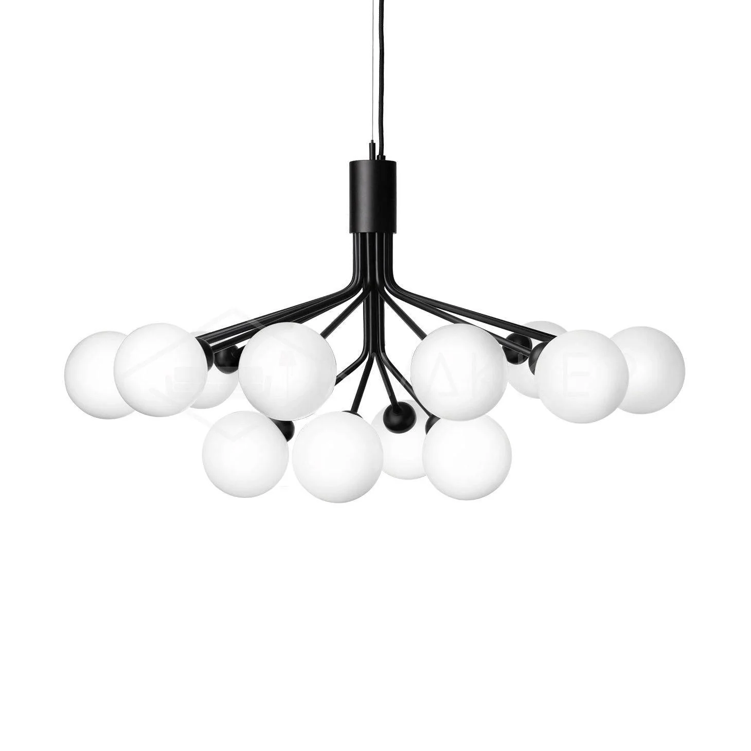 Lustra Pendant Lamp Glass Globe Cluster Brass - Image 17