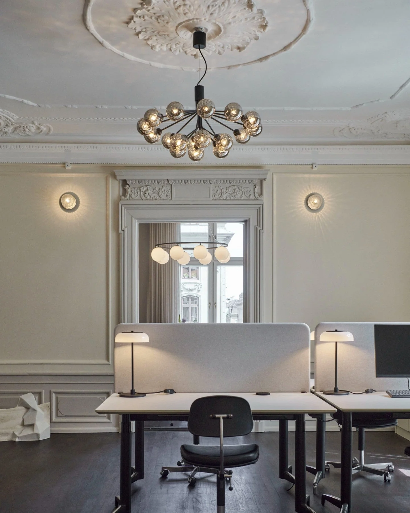 Lustra Pendant Lamp Glass Globe Cluster Brass - Image 25