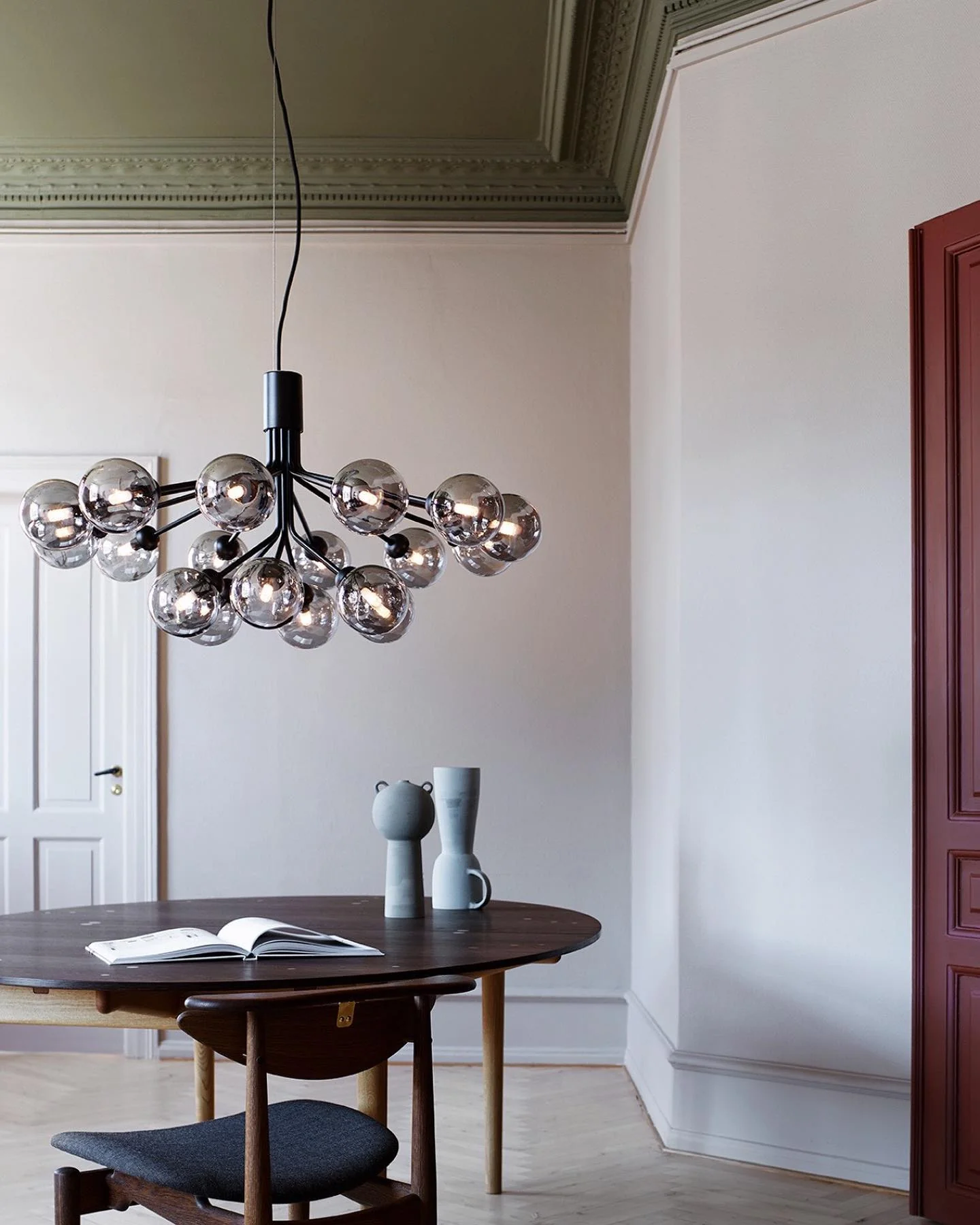 Lustra Pendant Lamp Glass Globe Cluster Brass - Image 33