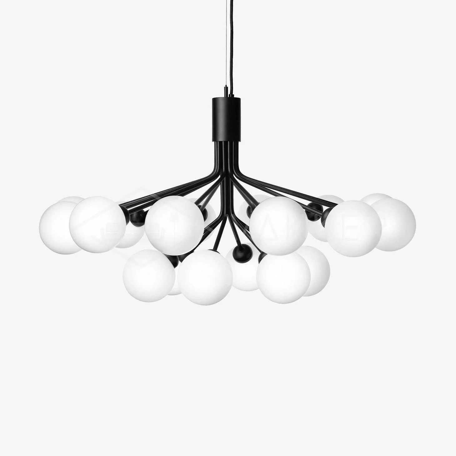 Lustra Pendant Lamp Glass Globe Cluster Brass - Image 34