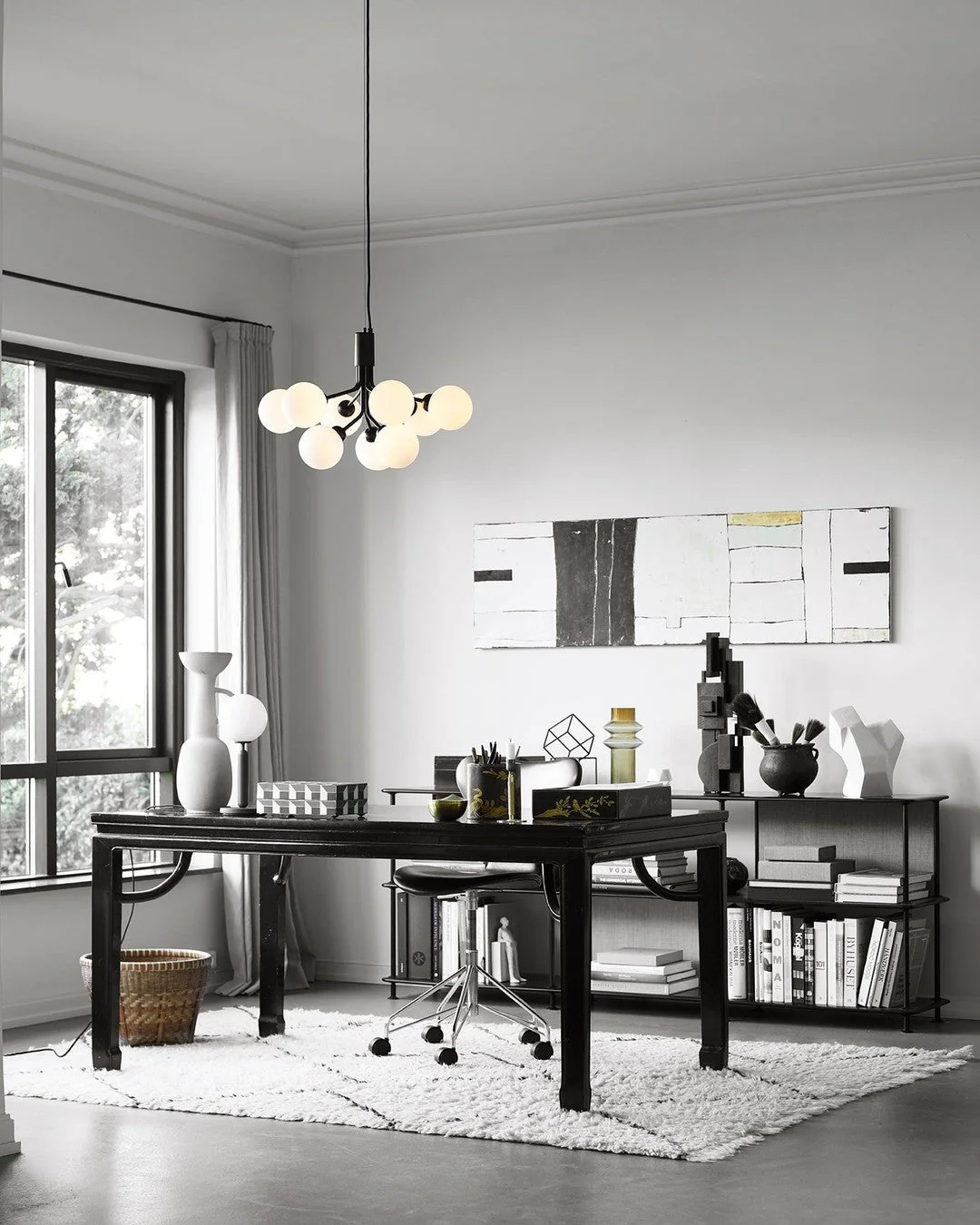 Lustra Pendant Lamp Glass Globe Cluster Brass - Image 42