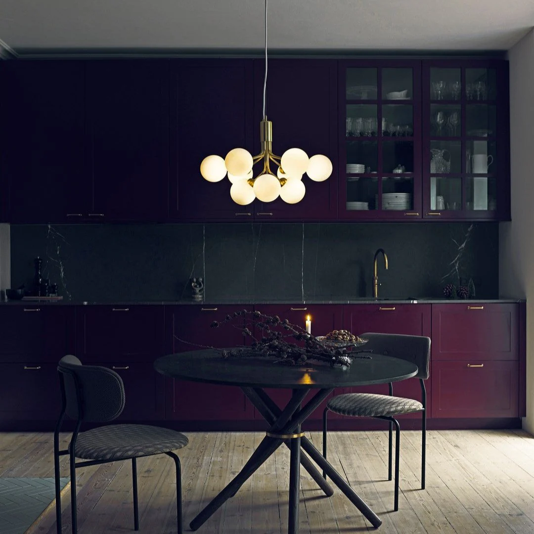 Lustra Pendant Lamp Glass Globe Cluster Brass - Image 43