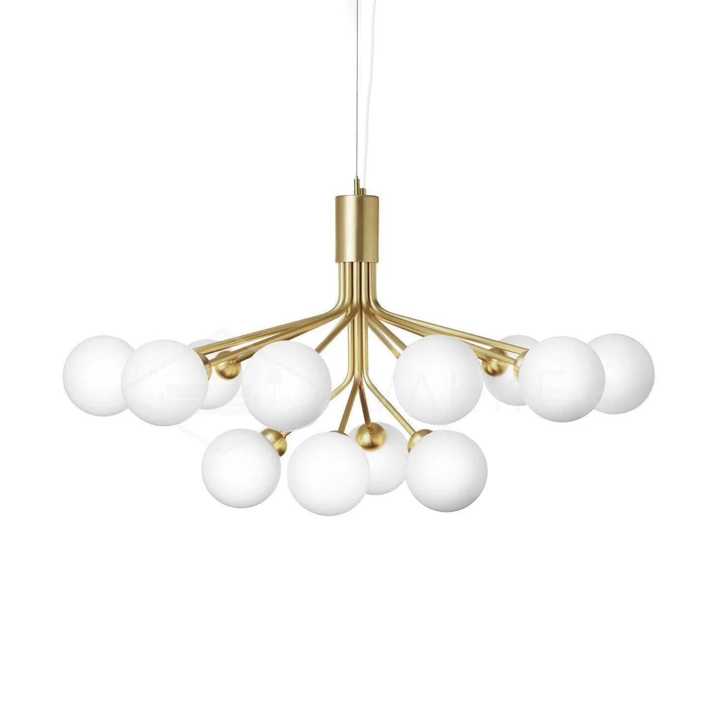 Lustra Pendant Lamp Glass Globe Cluster Brass - Image 44