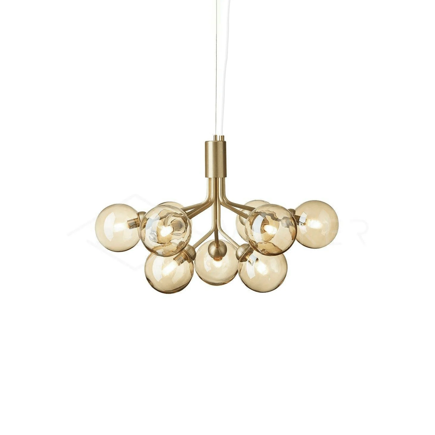 Lustra Pendant Lamp Glass Globe Cluster Brass - Image 49
