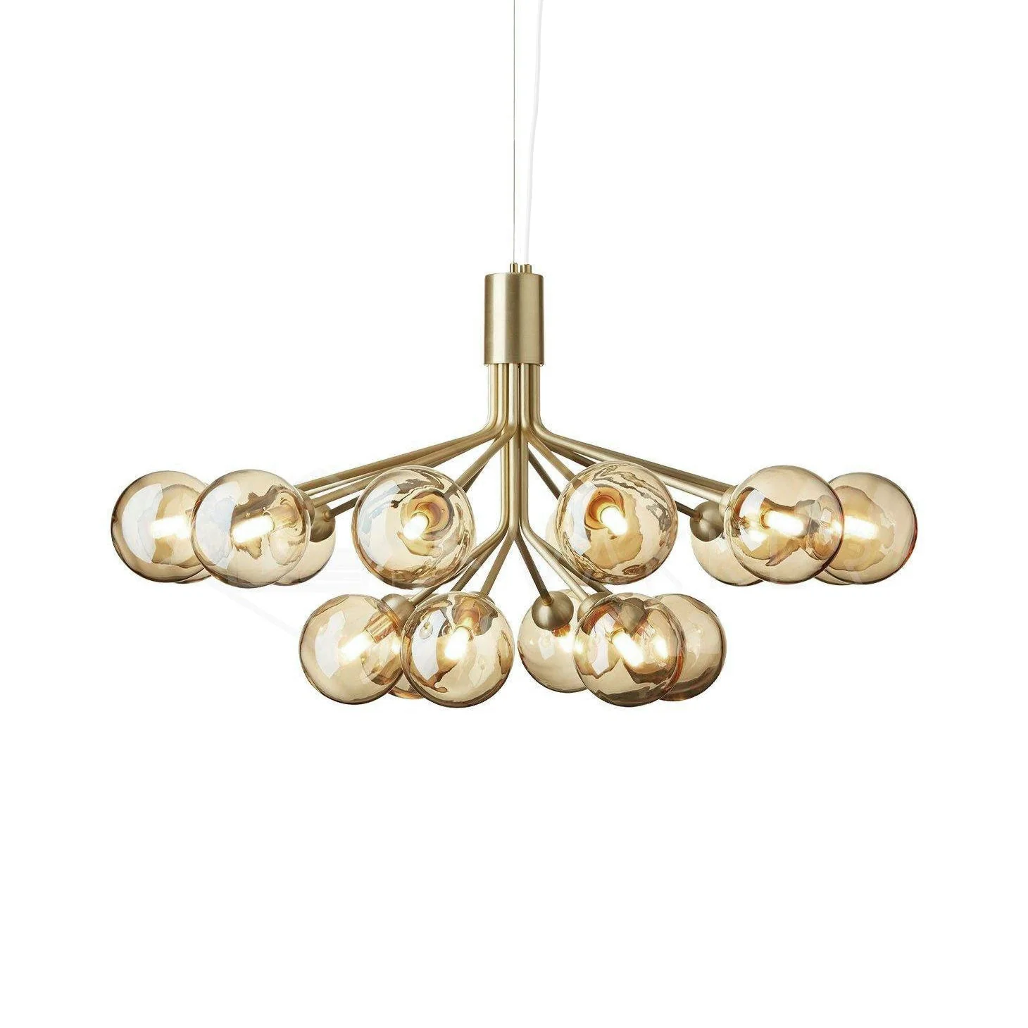 Lustra Pendant Lamp Glass Globe Cluster Brass - Image 63
