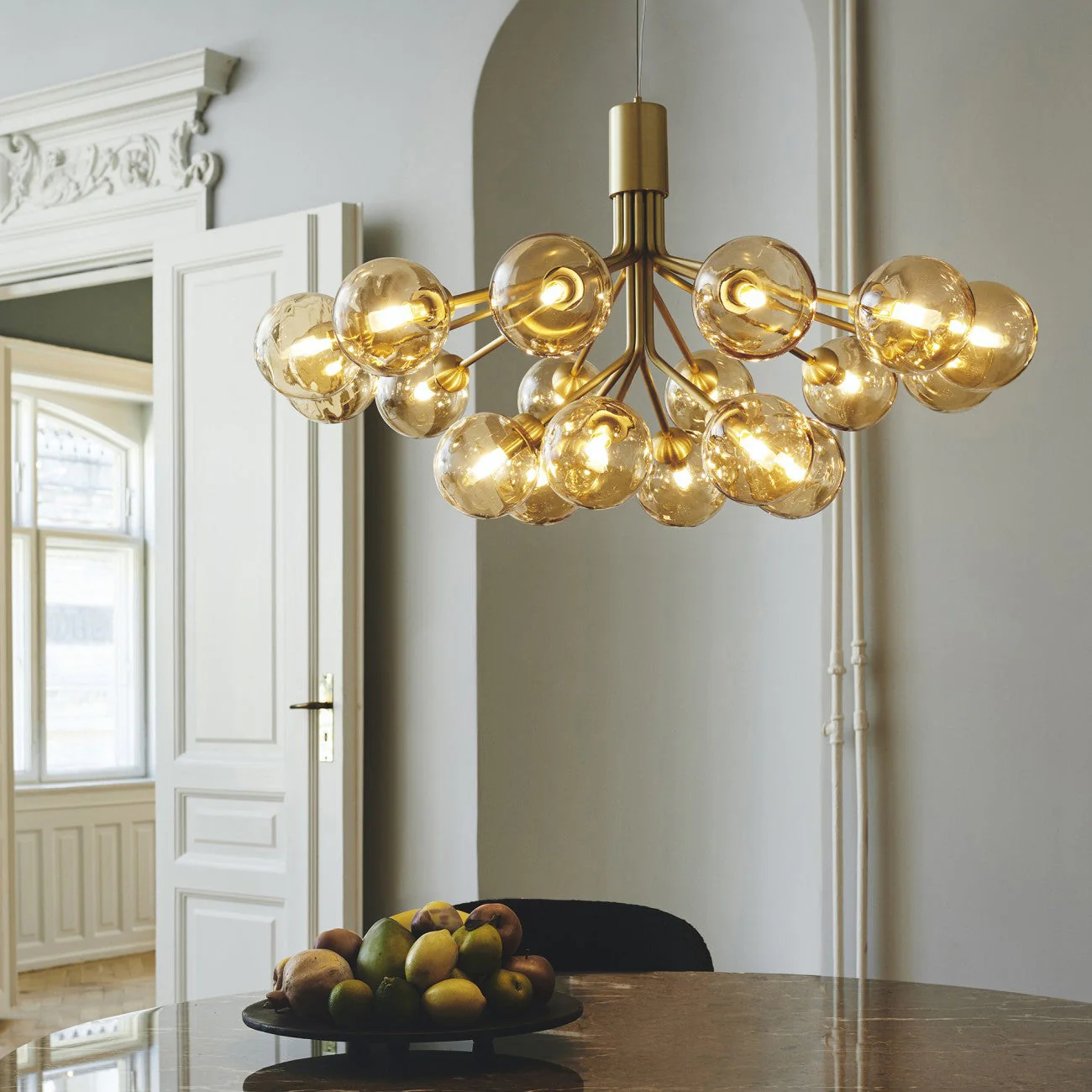 Lustra Pendant Lamp Glass Globe Cluster Brass - Image 66