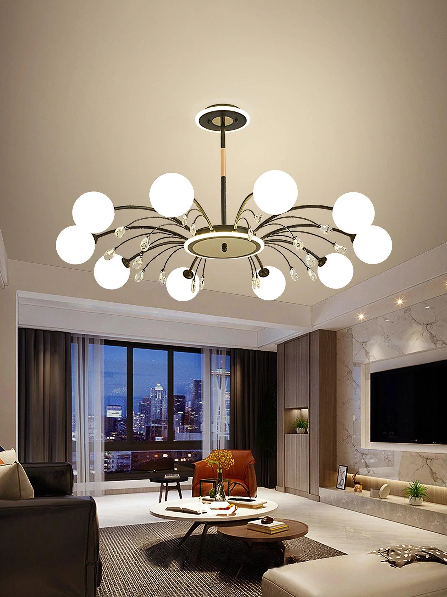 Lustra Pendant Lamp Glass Raindrop - Image 24