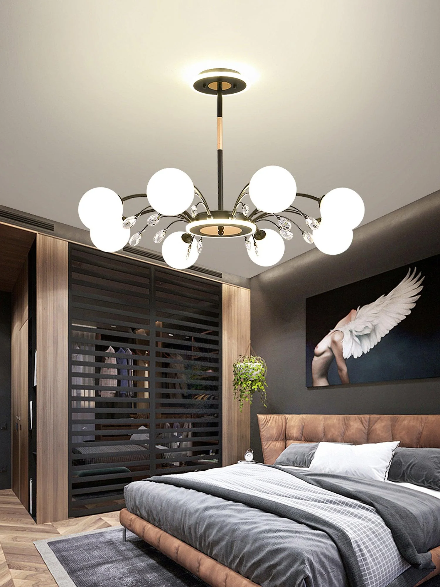 Lustra Pendant Lamp Glass Raindrop - Image 26