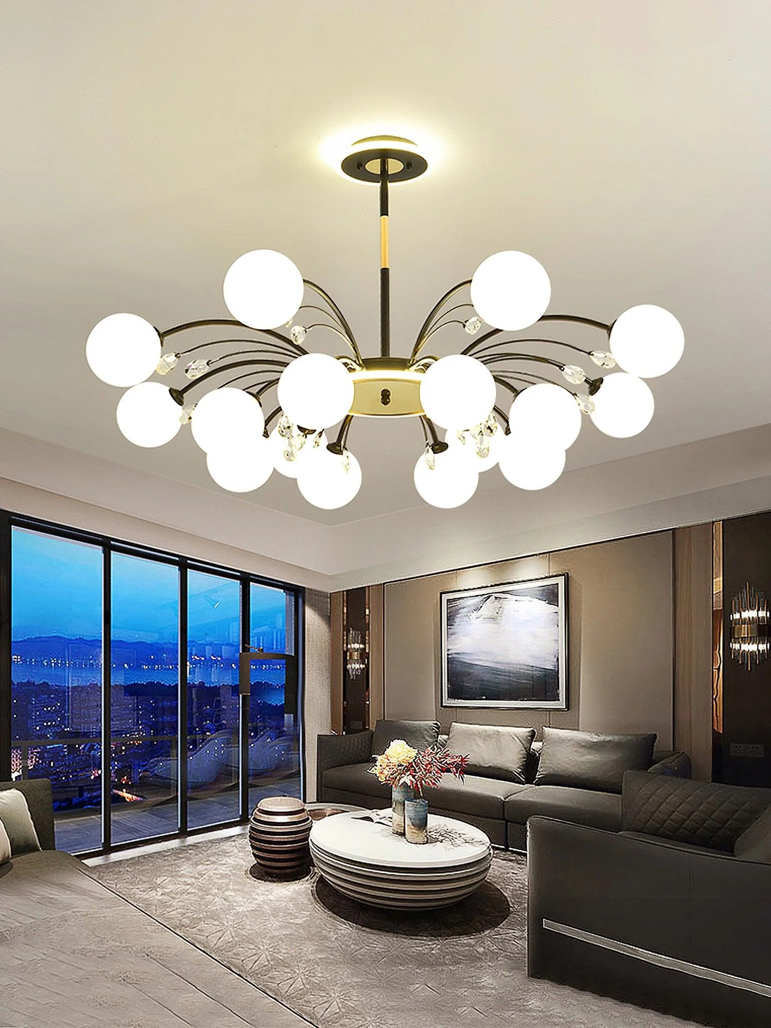 Lustra Pendant Lamp Glass Raindrop - Image 27