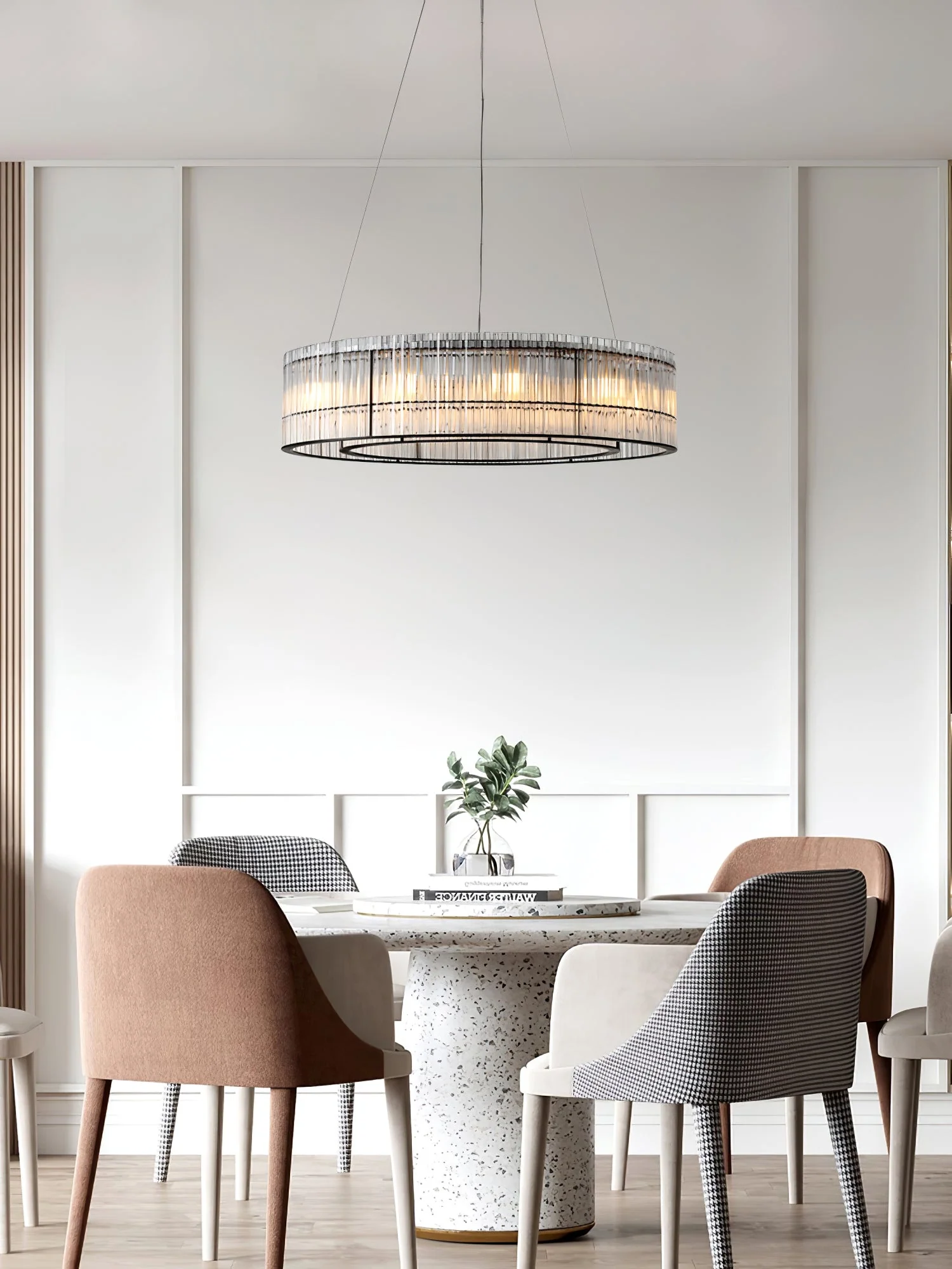Lustra Pendant Lamp Glass Tube Ring Modern Luxury - Image 13