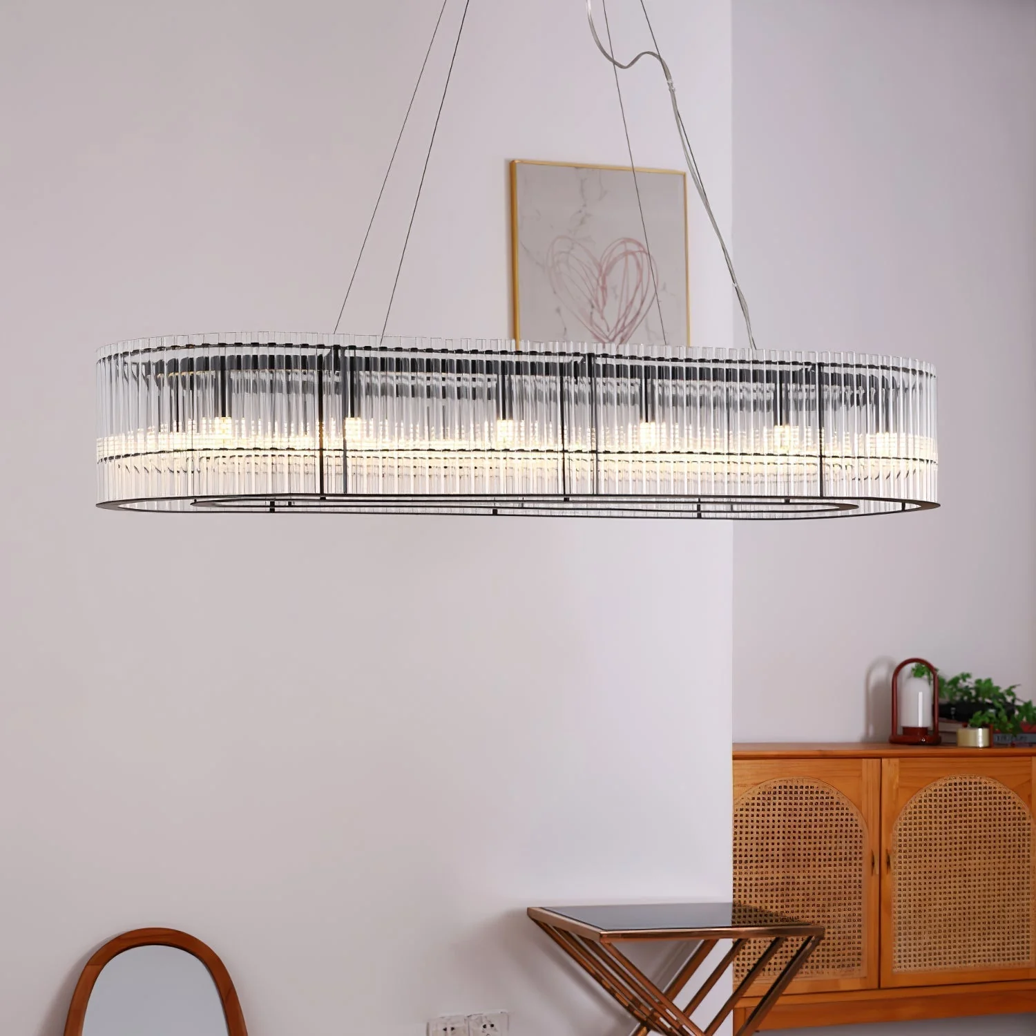 Lustra Pendant Lamp Glass Tube Ring Modern Luxury - Image 22