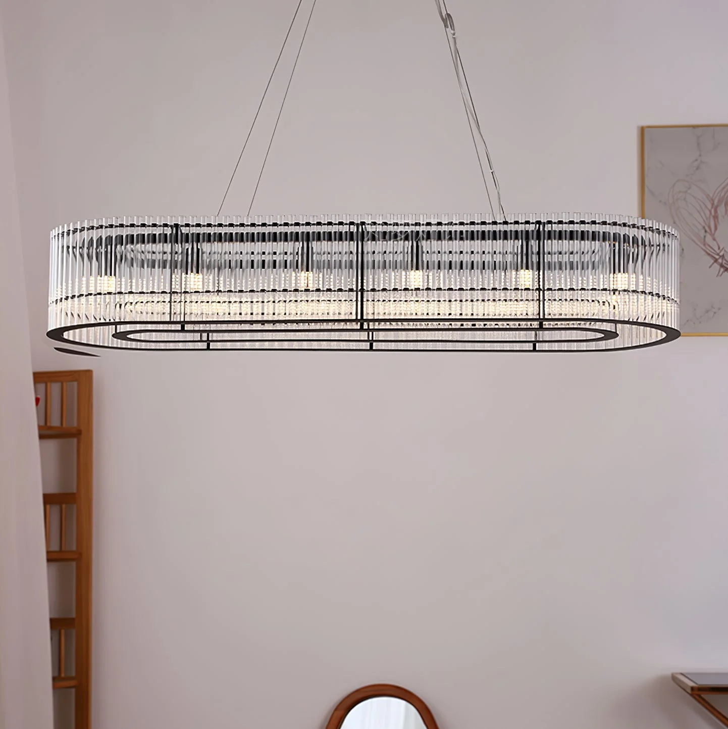 Lustra Pendant Lamp Glass Tube Ring Modern Luxury - Image 25