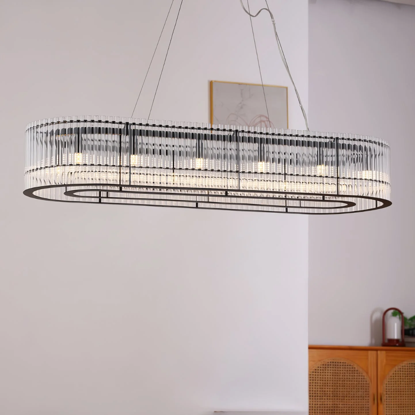 Lustra Pendant Lamp Glass Tube Ring Modern Luxury - Image 27