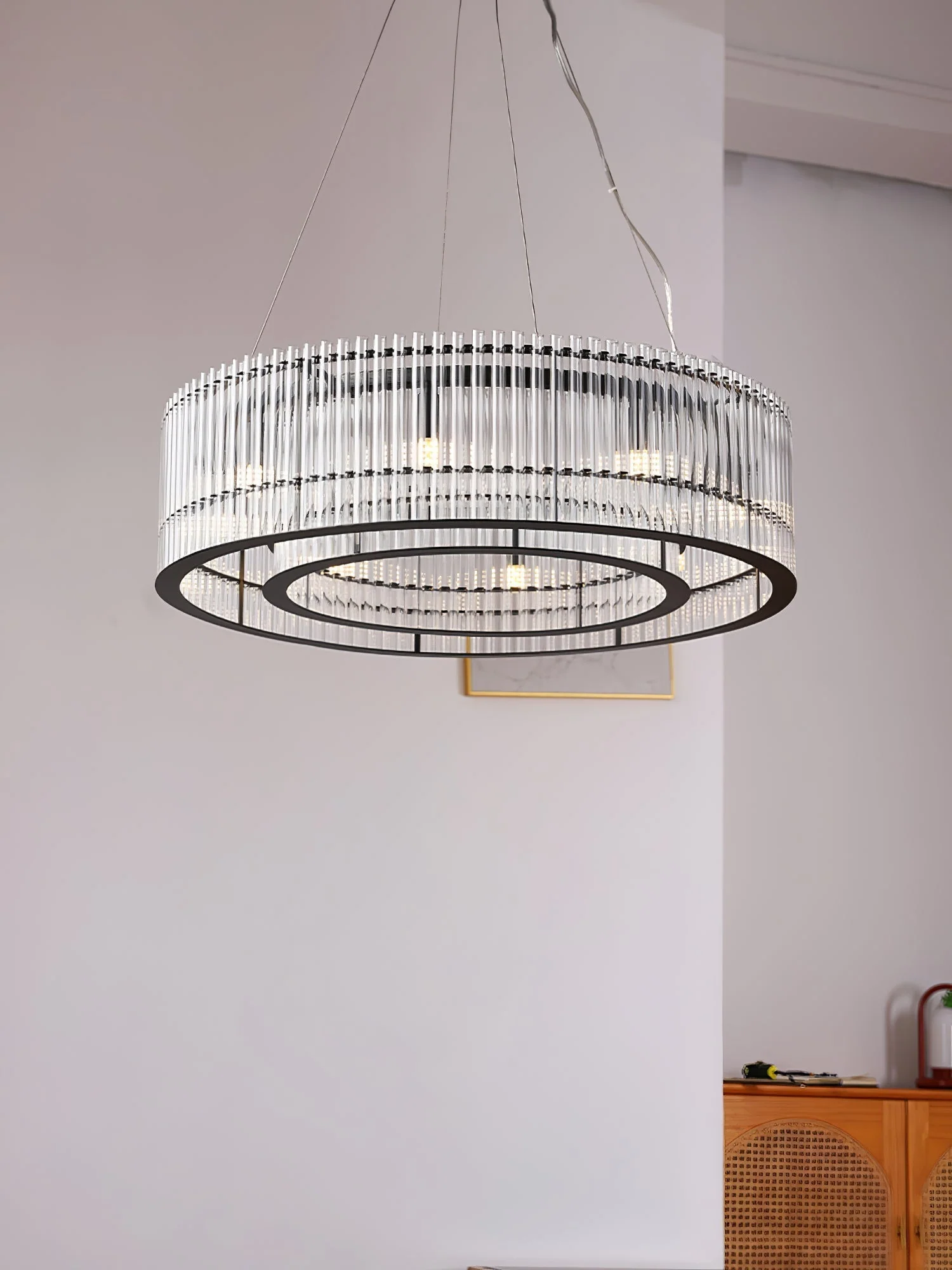 Lustra Pendant Lamp Glass Tube Ring Modern Luxury - Image 28