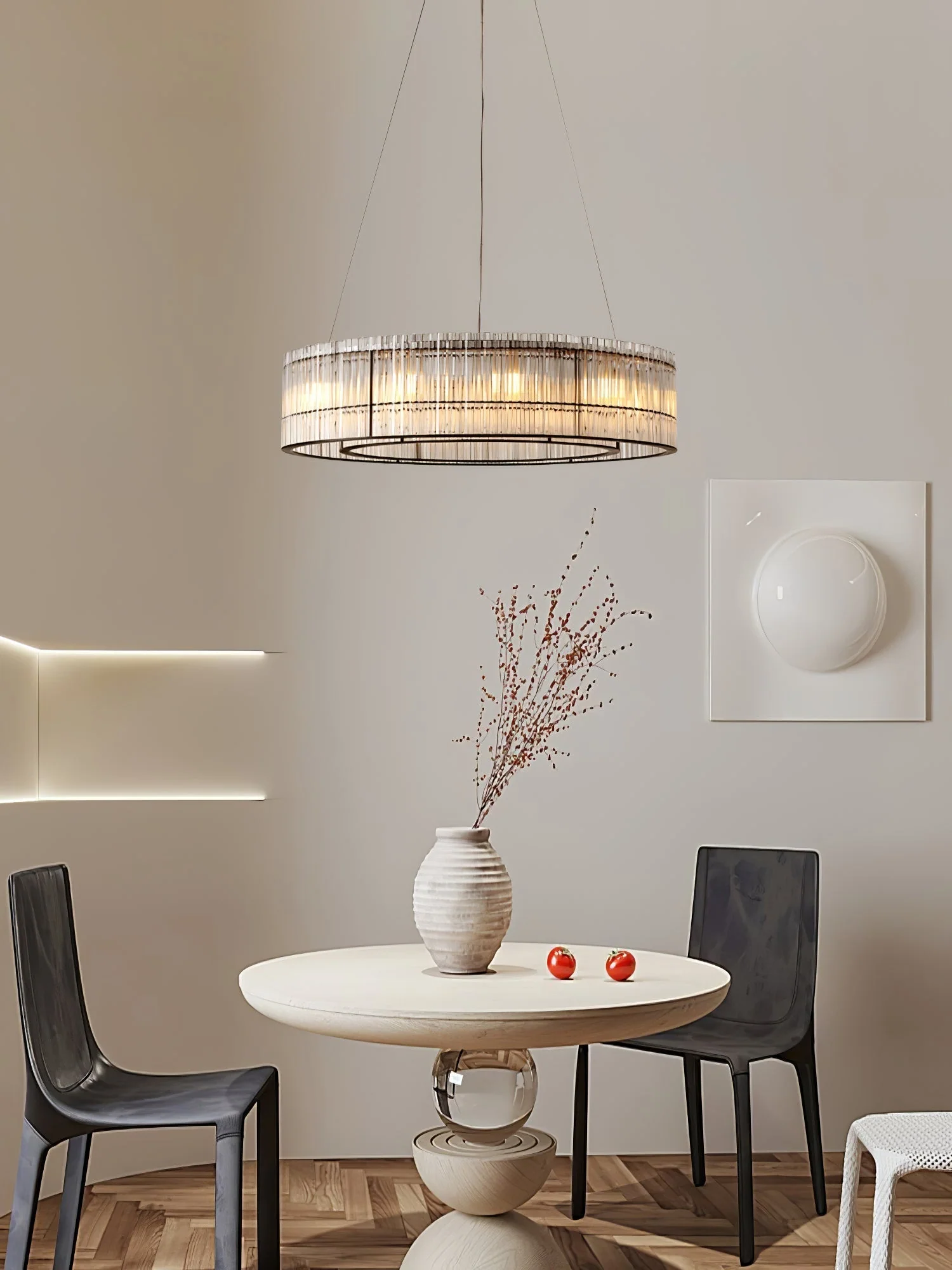 Lustra Pendant Lamp Glass Tube Ring Modern Luxury - Image 3