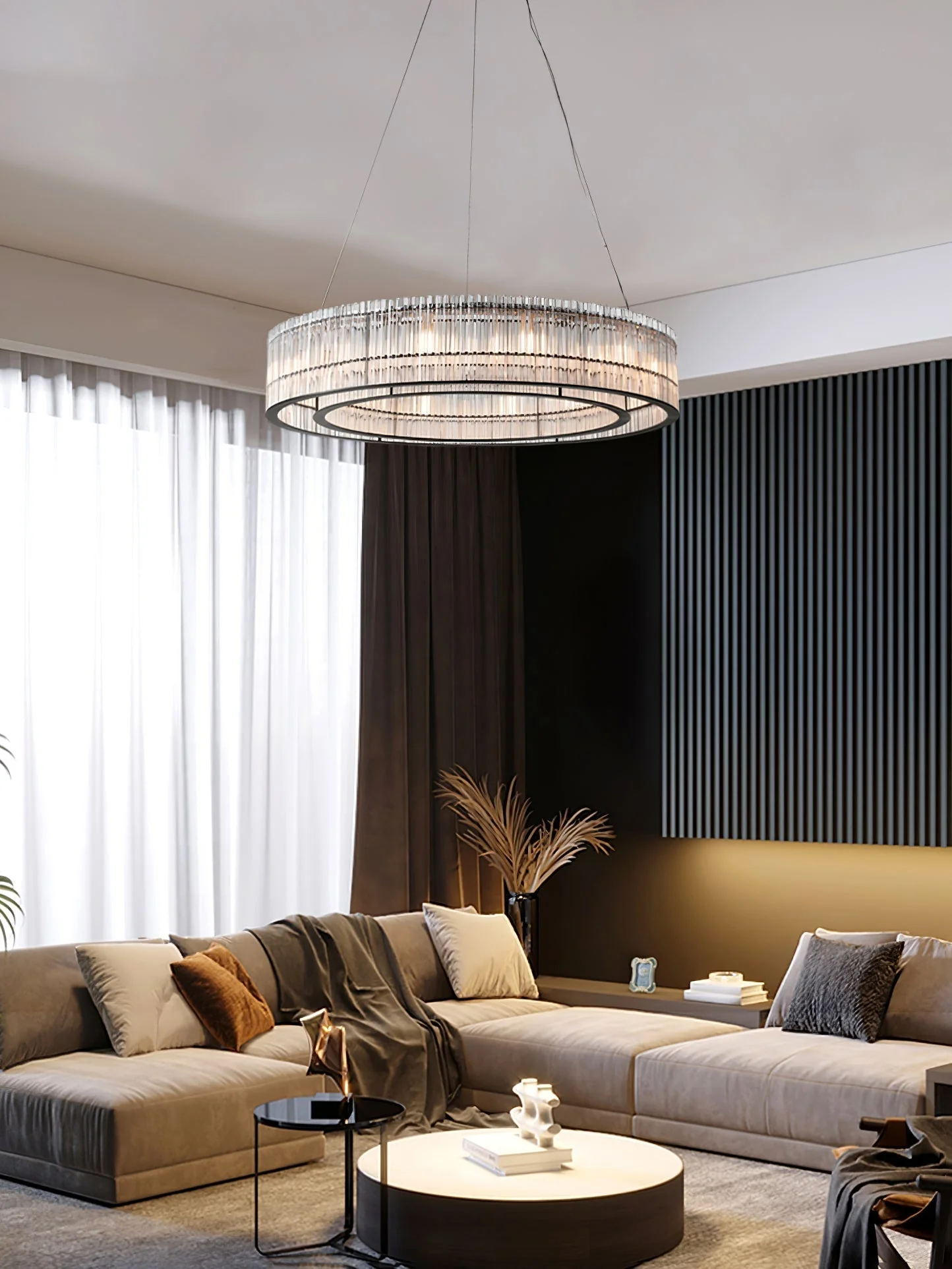 Lustra Pendant Lamp Glass Tube Ring Modern Luxury - Image 30